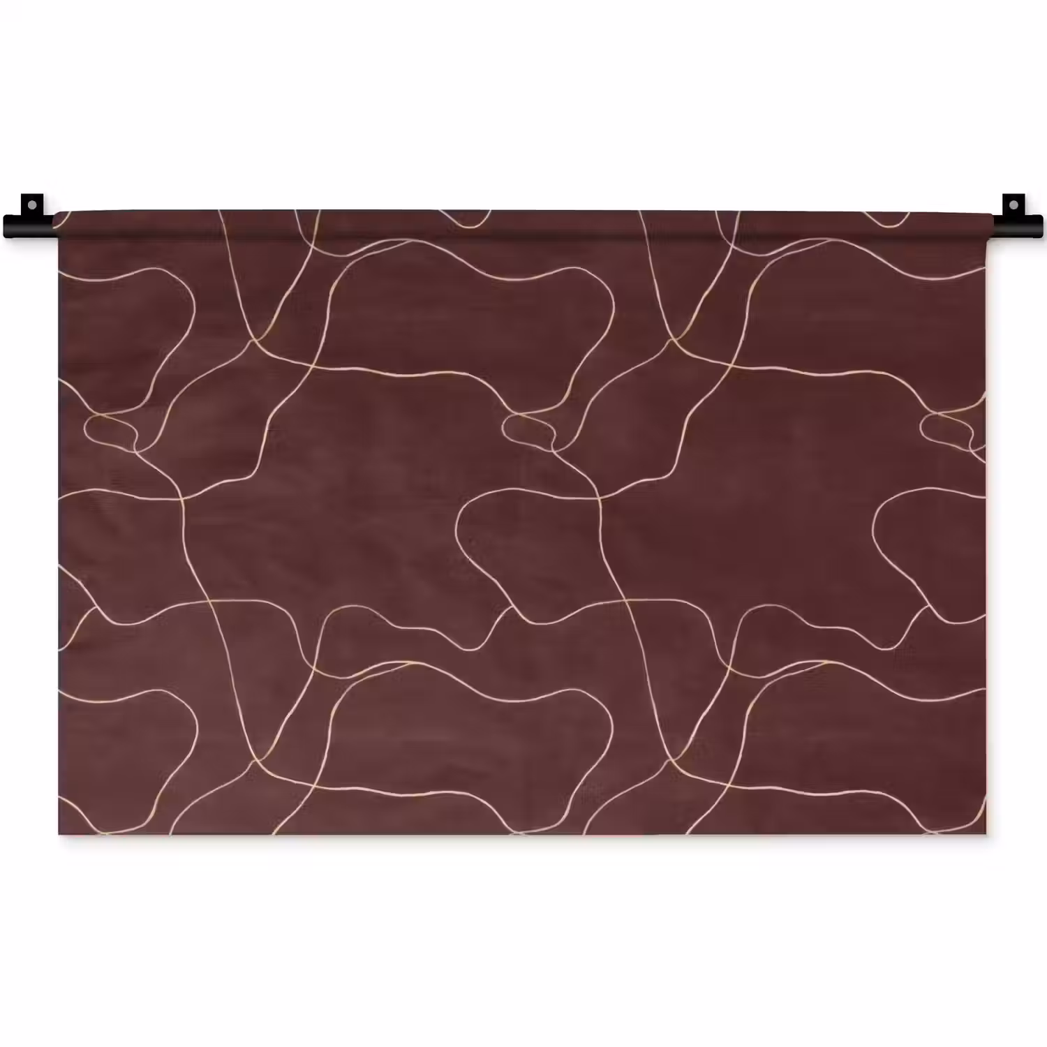 Abstract - Modern - Bruin Wandkleed katoen klein 269 -zz3d