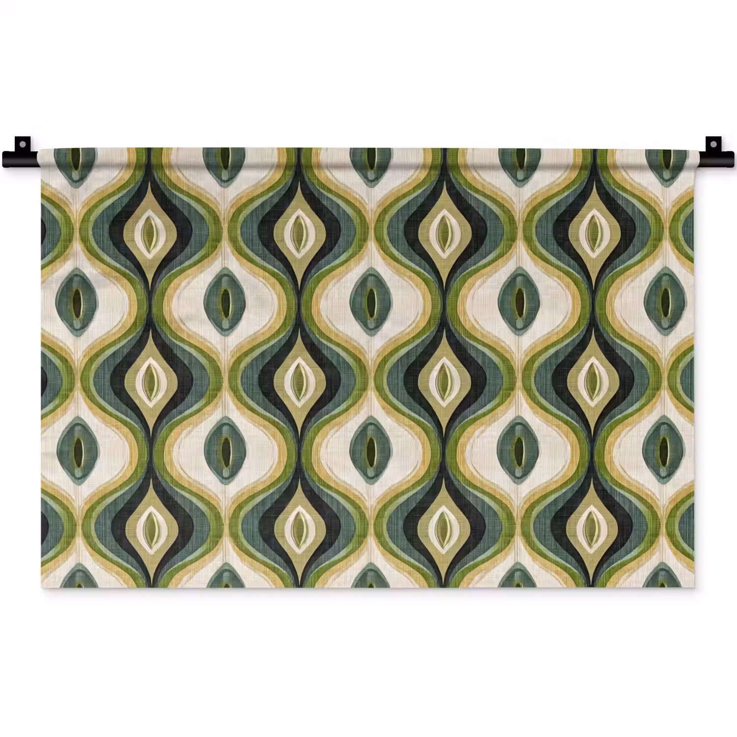 Abstract - Ritmisch - Groen Wandkleed katoen klein 269 -zz3d