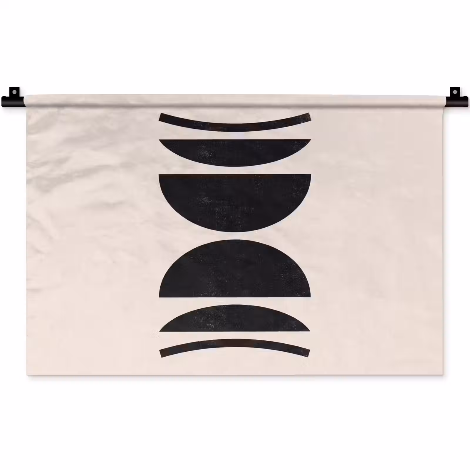 Wall Hanging - Abstract - Shapes - Black - Abstract - Vormen - Zwart Wandkleed katoen klein