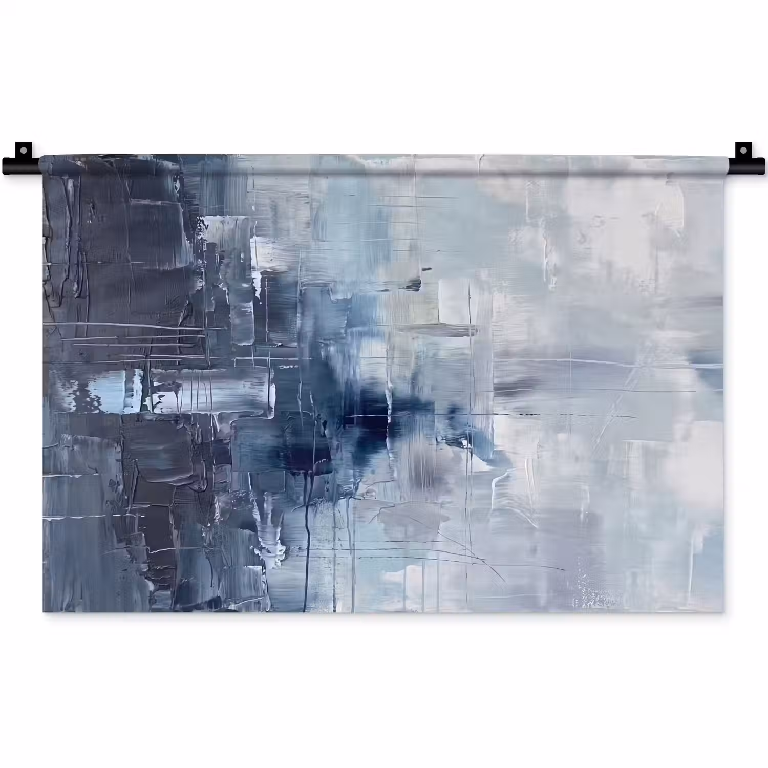 Abstract - Textuur - Kunst - Modern - Blauw Wandkleed katoen klein -zz3d