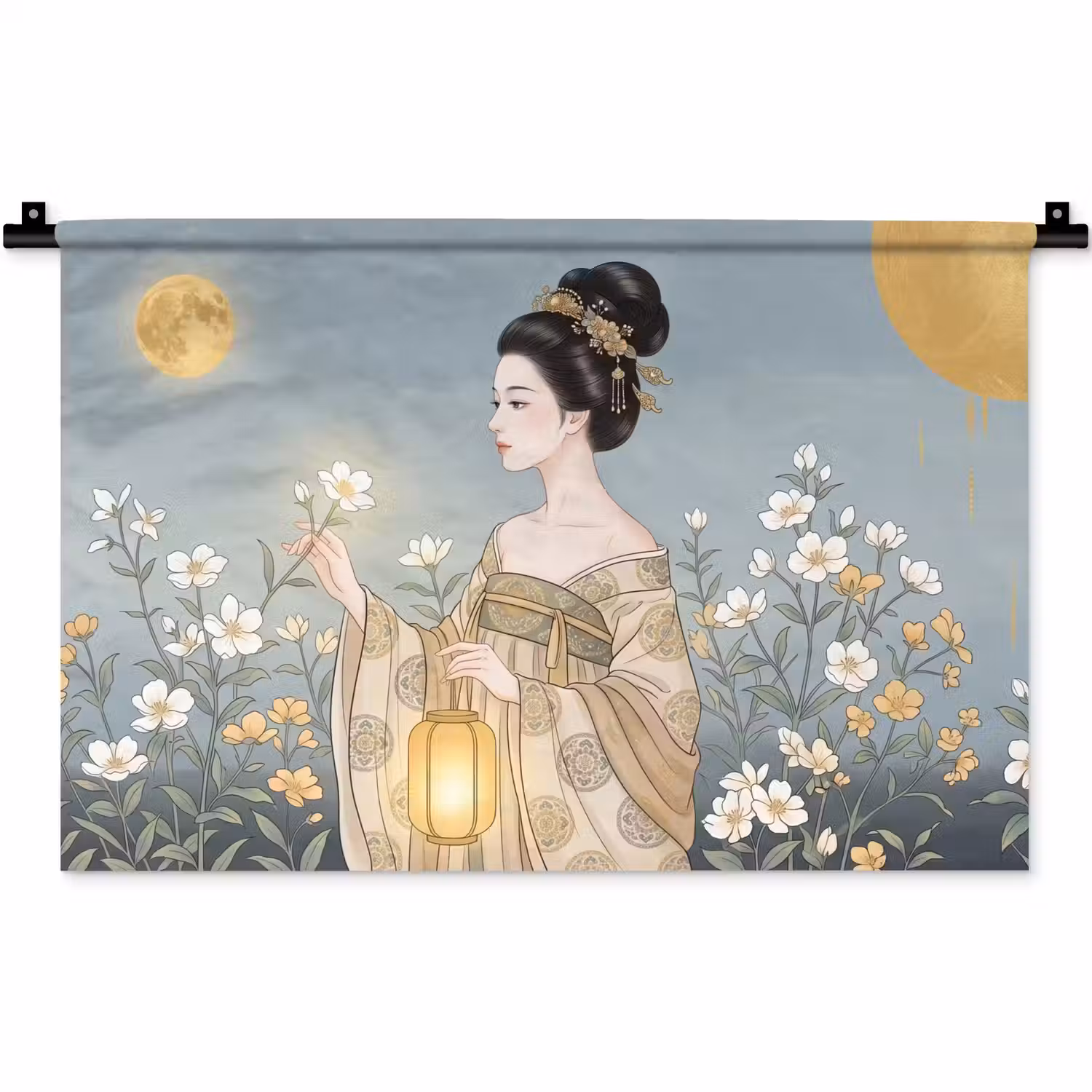 Aziatisch - Vrouw - Kimono Wandkleed katoen klein -zz3d