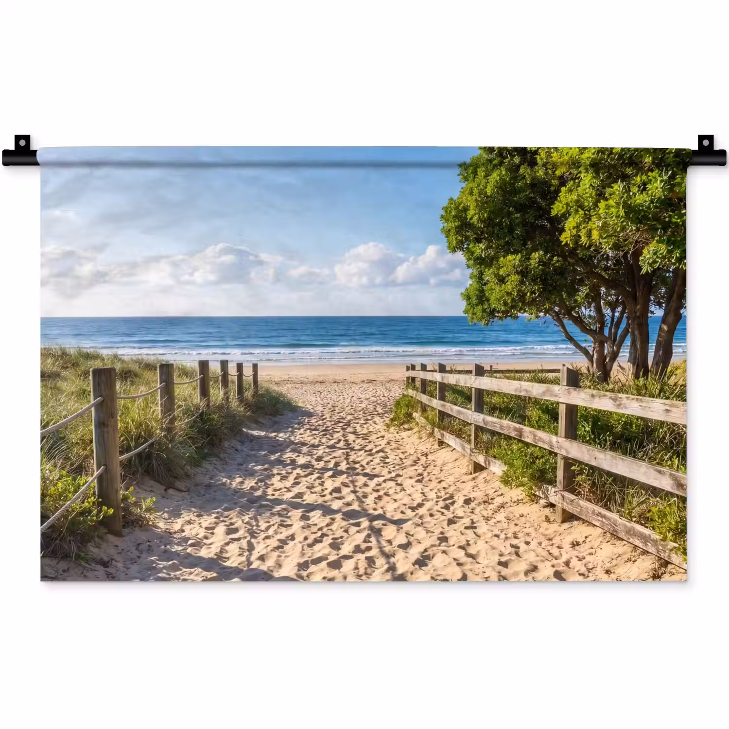 Strand - Zandpad - Oceaan - Natuur Wandkleed katoen klein -zz3d