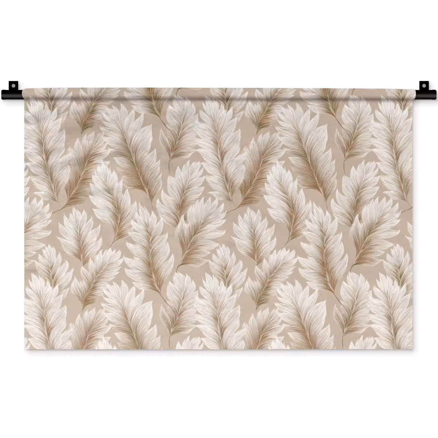 Botanisch - Patroon - Beige Wandkleed katoen klein 269 -zz3d