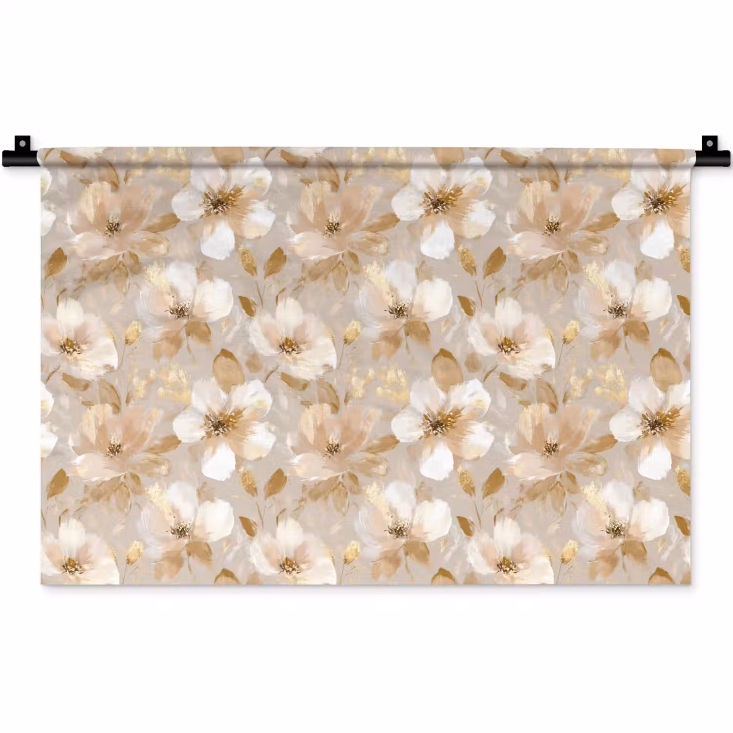 Bloemen - artistiek - Goud Wandkleed katoen klein 269 -zz3d