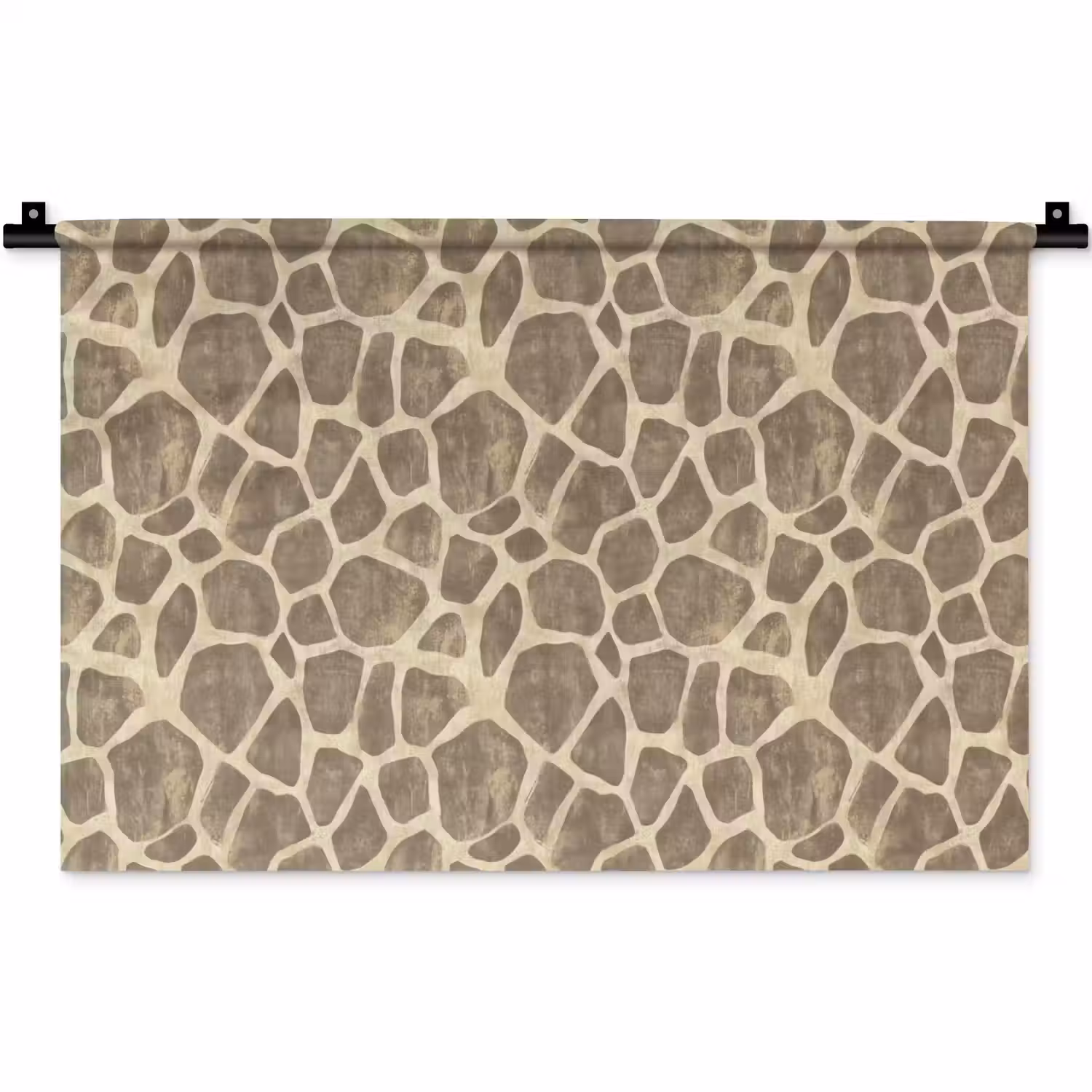 Giraf - Patroon - Beige - Bruin Wandkleed katoen klein 269 -zz3d
