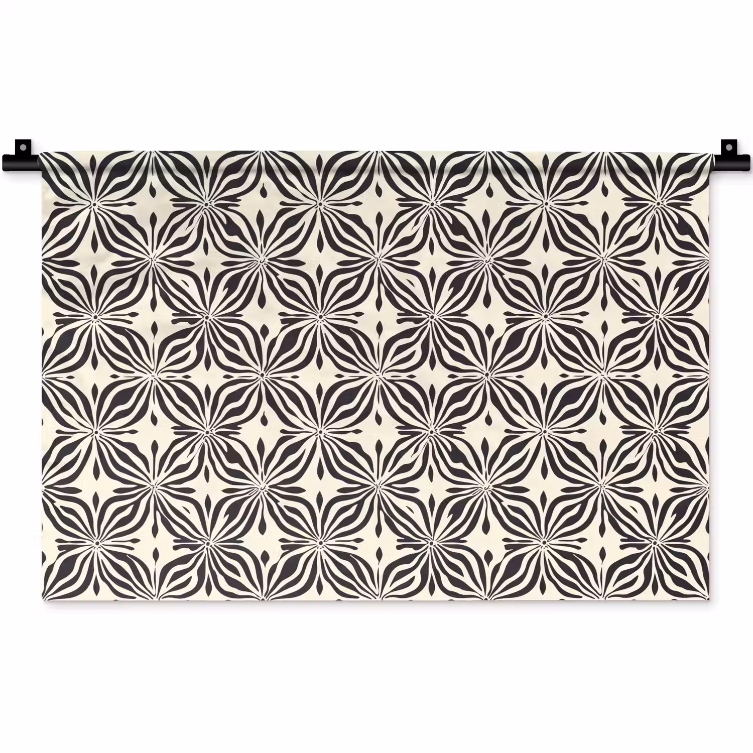 Grafisch - Patroon - Zwart Wandkleed katoen klein 269 -zz3d