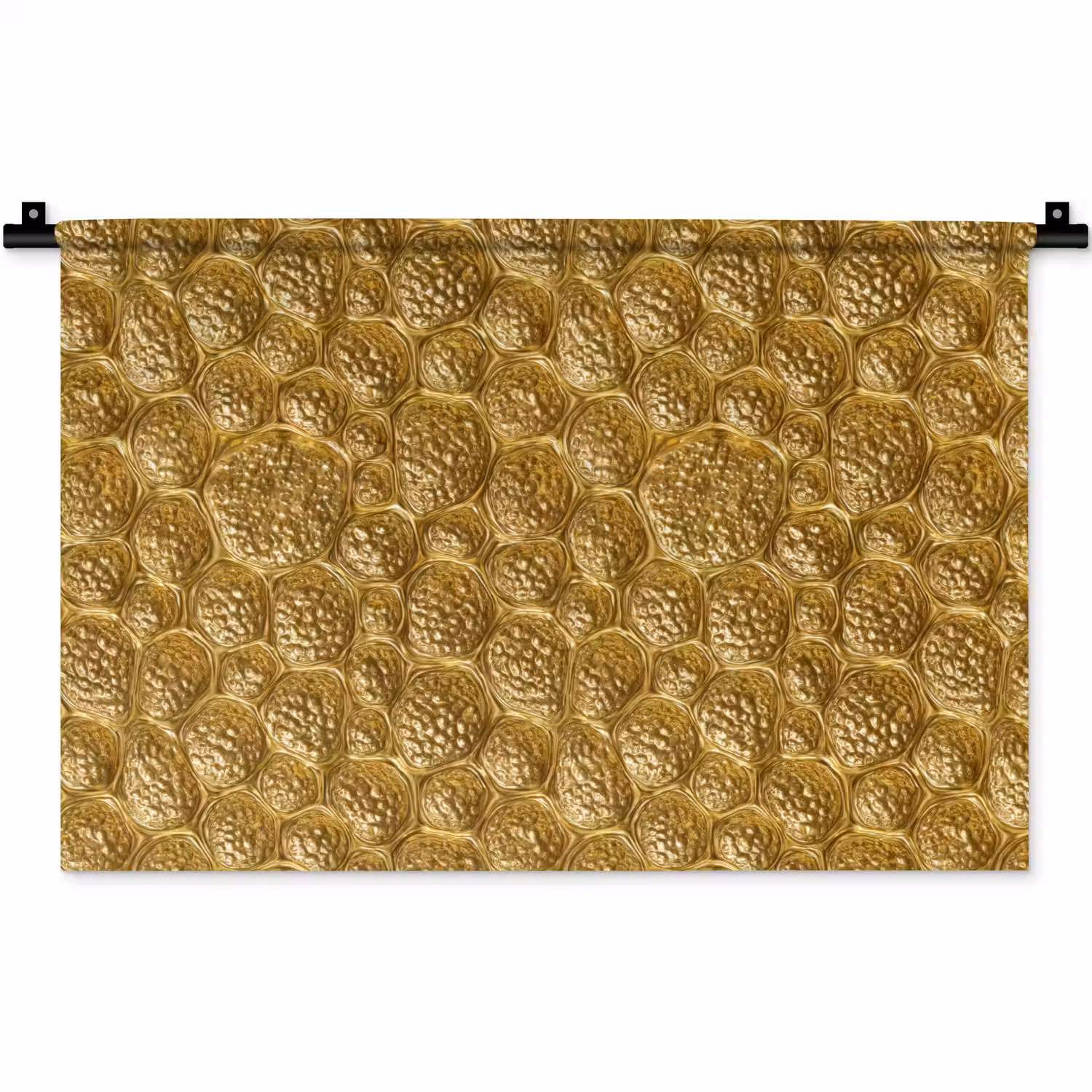 Gehamerd - Mozaïek - Antiek - Goud Wandkleed katoen klein 269 -zz3d