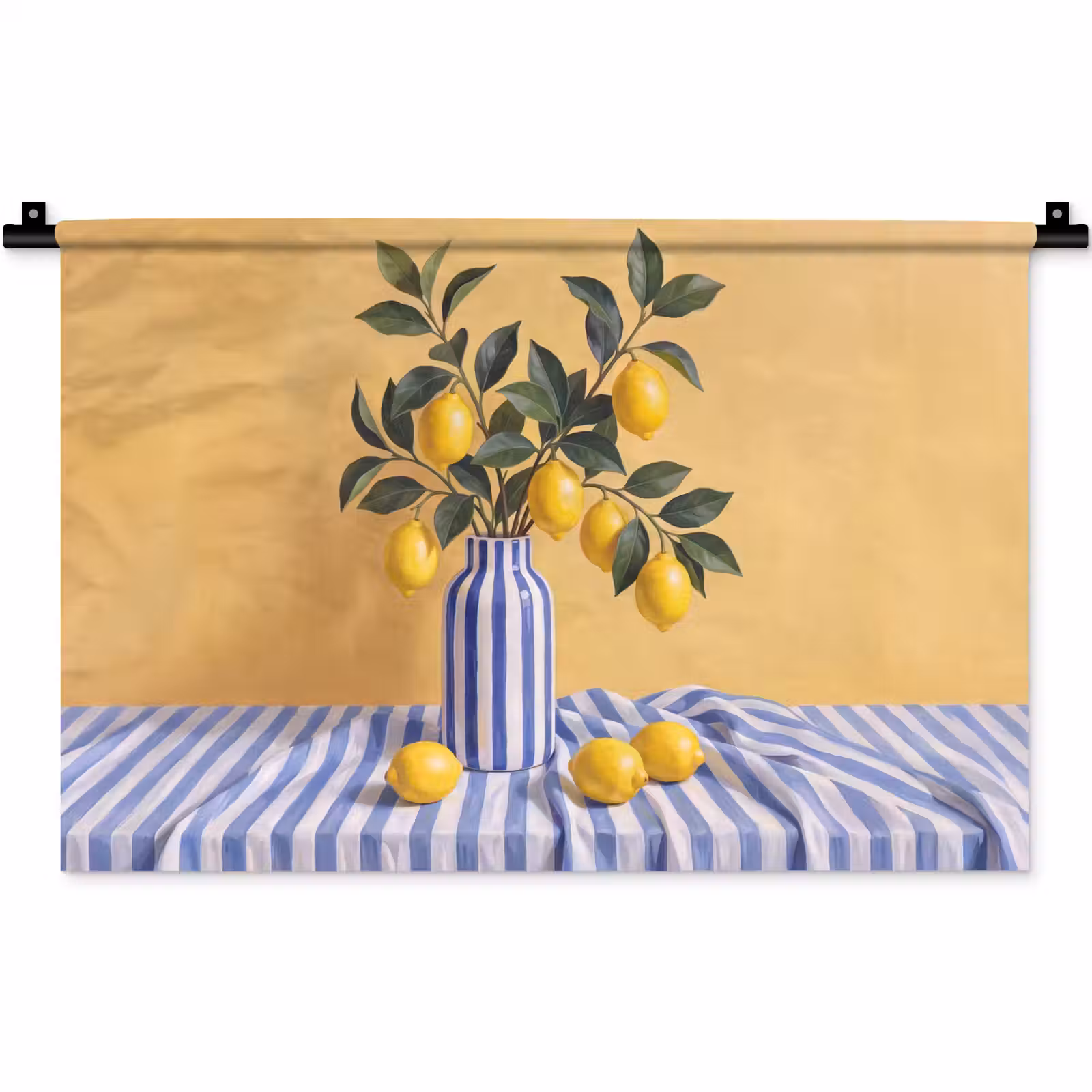 Wall Hanging - Lemon - Still Life - Modern - Citroen - Stilleven - Modern Wandkleed katoen klein