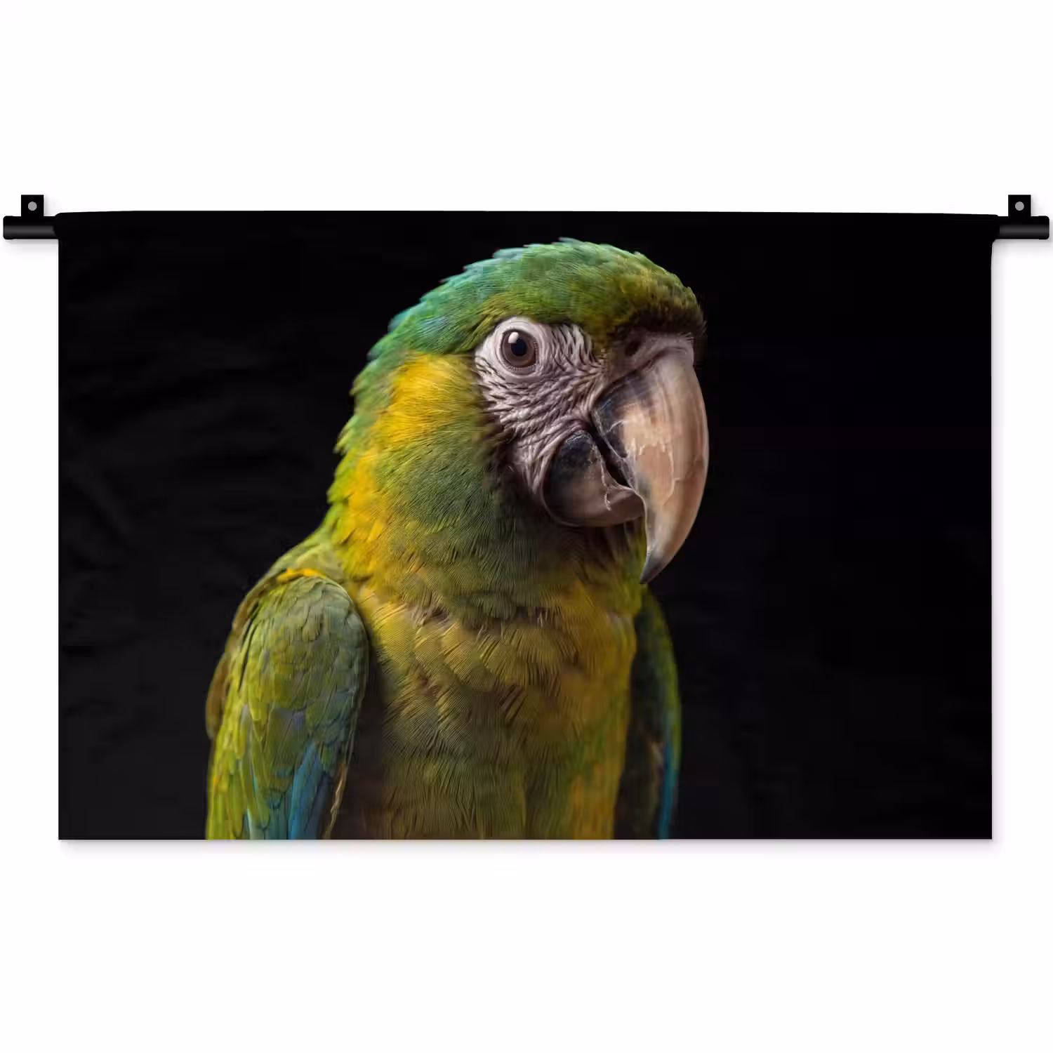 Ara - Portret - Groen Wandkleed katoen klein -zz3d