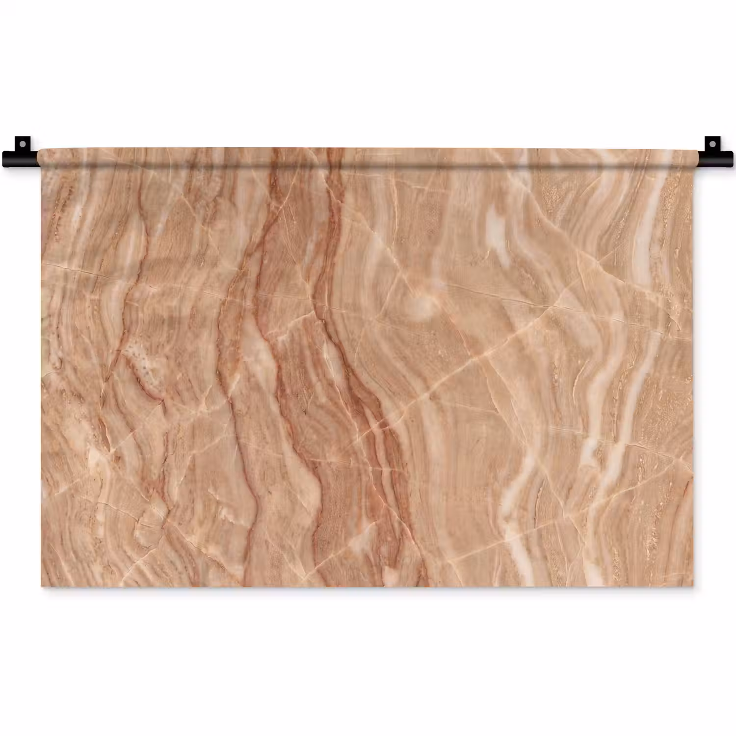 Marmer - Ader - Natuur - Abstract - Beige Wandkleed katoen klein -zz3d