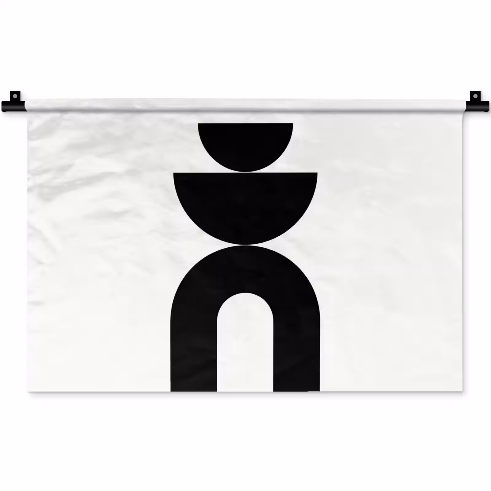 Wall Hanging - Minimalist - Art - White - Minimalistisch - Kunst - Wit Wandkleed katoen klein
