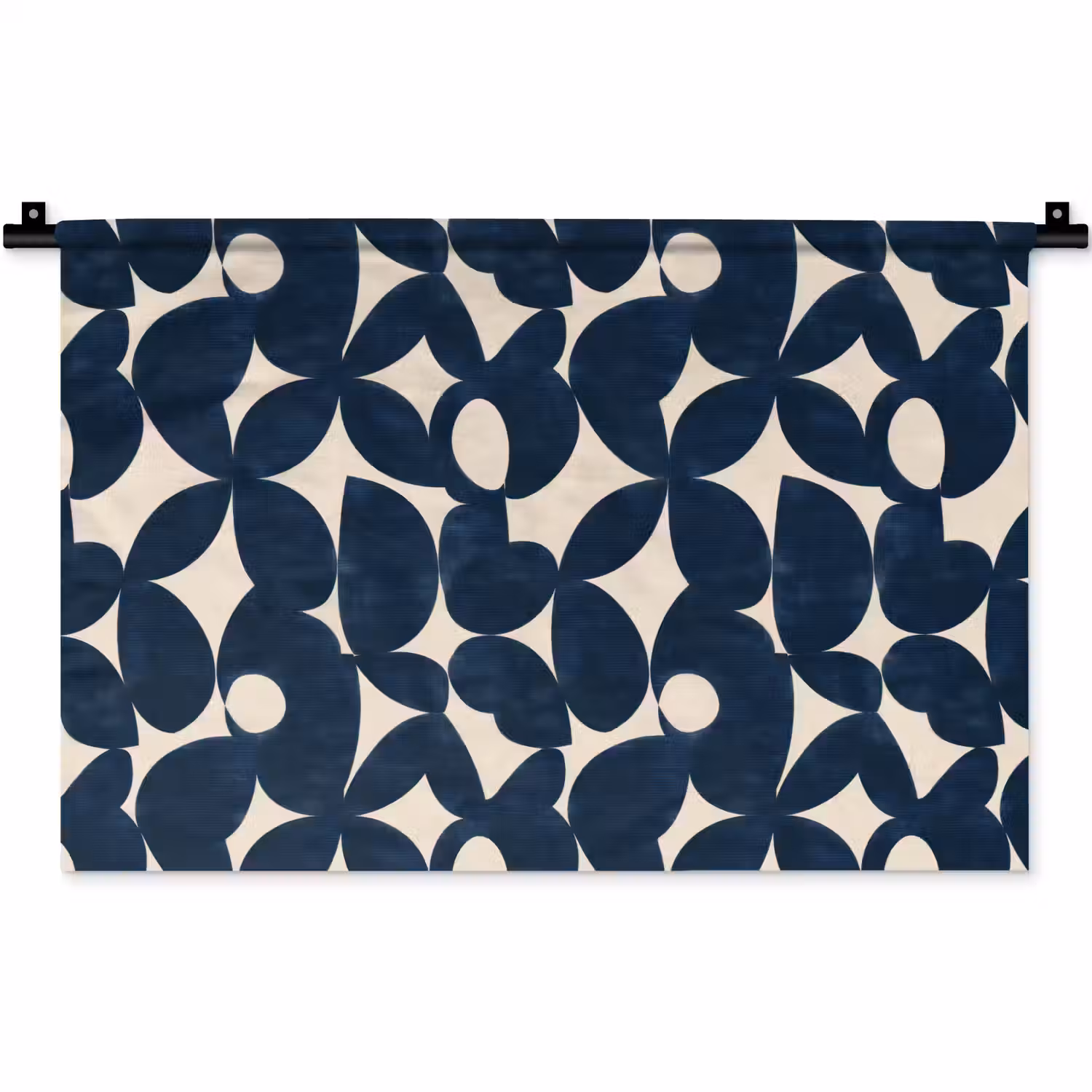 Modern - Geometrisch - Blauw Wandkleed katoen klein 269 -zz3d