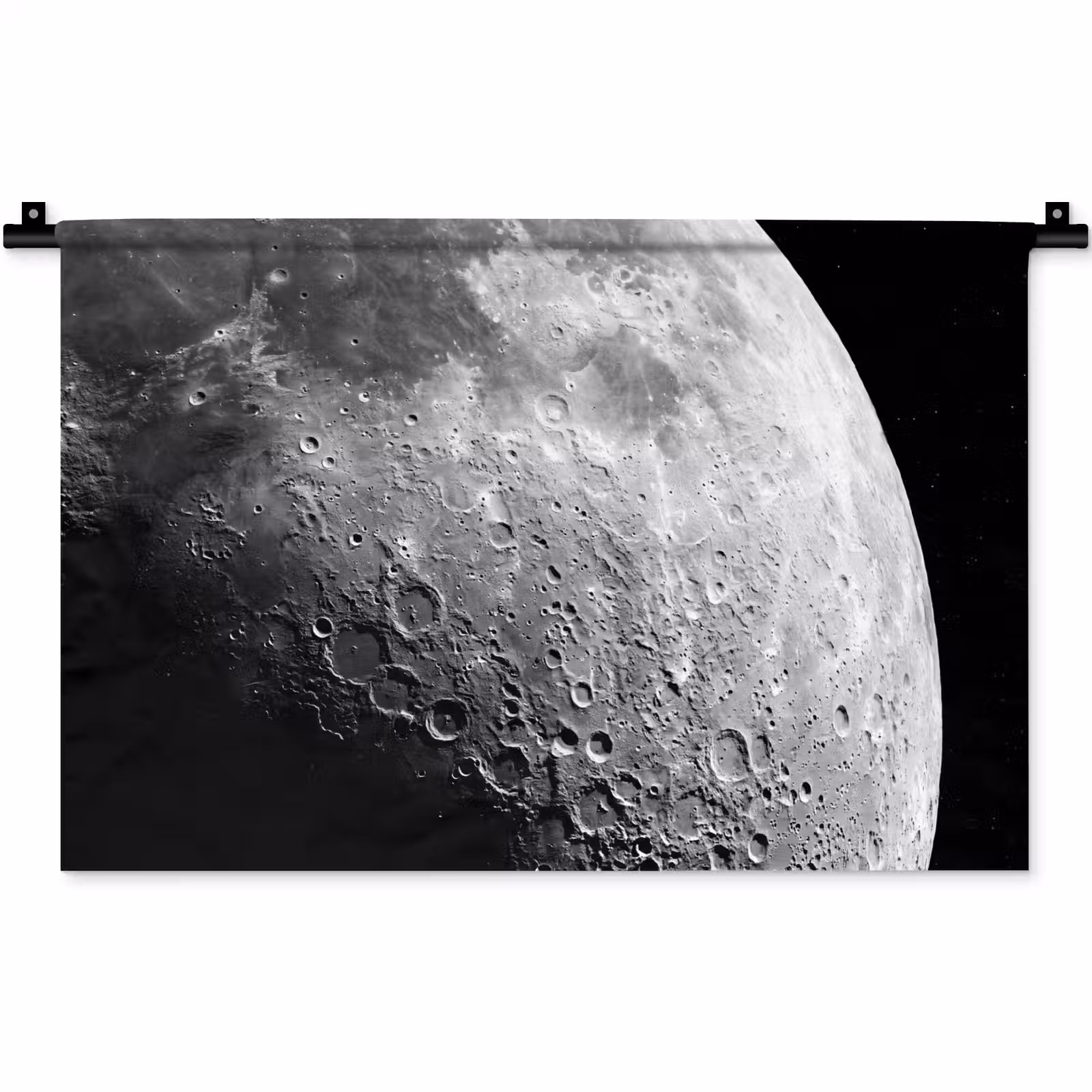 Wall Hanging - Moon - Craters - Space - Maan - Kraters - Ruimte Wandkleed katoen klein