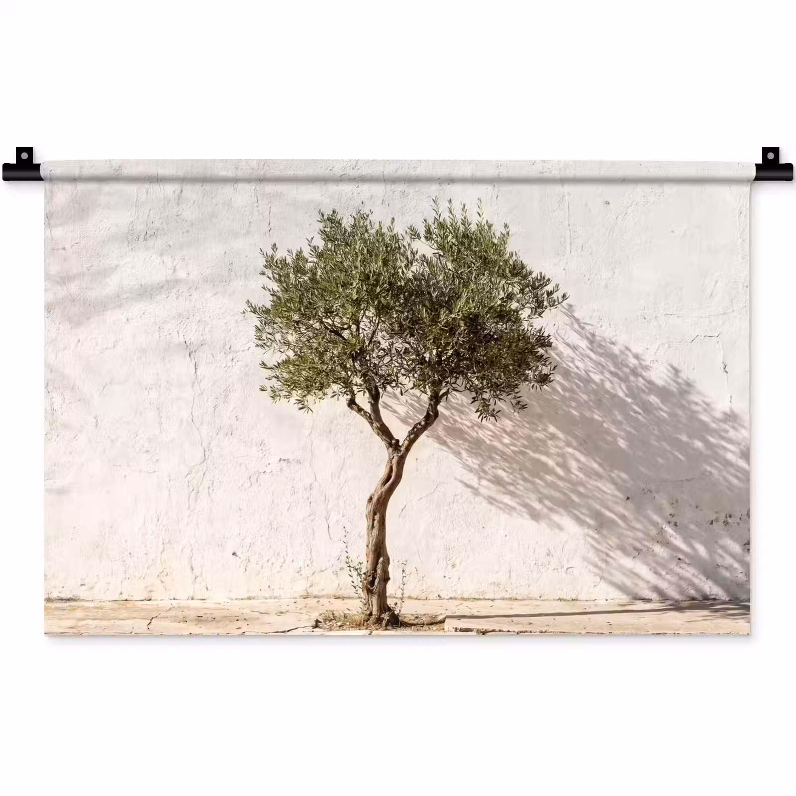 Wall Hanging - Olive Tree - Wall - White - Olijfboom - muur - wit Wandkleed katoen klein