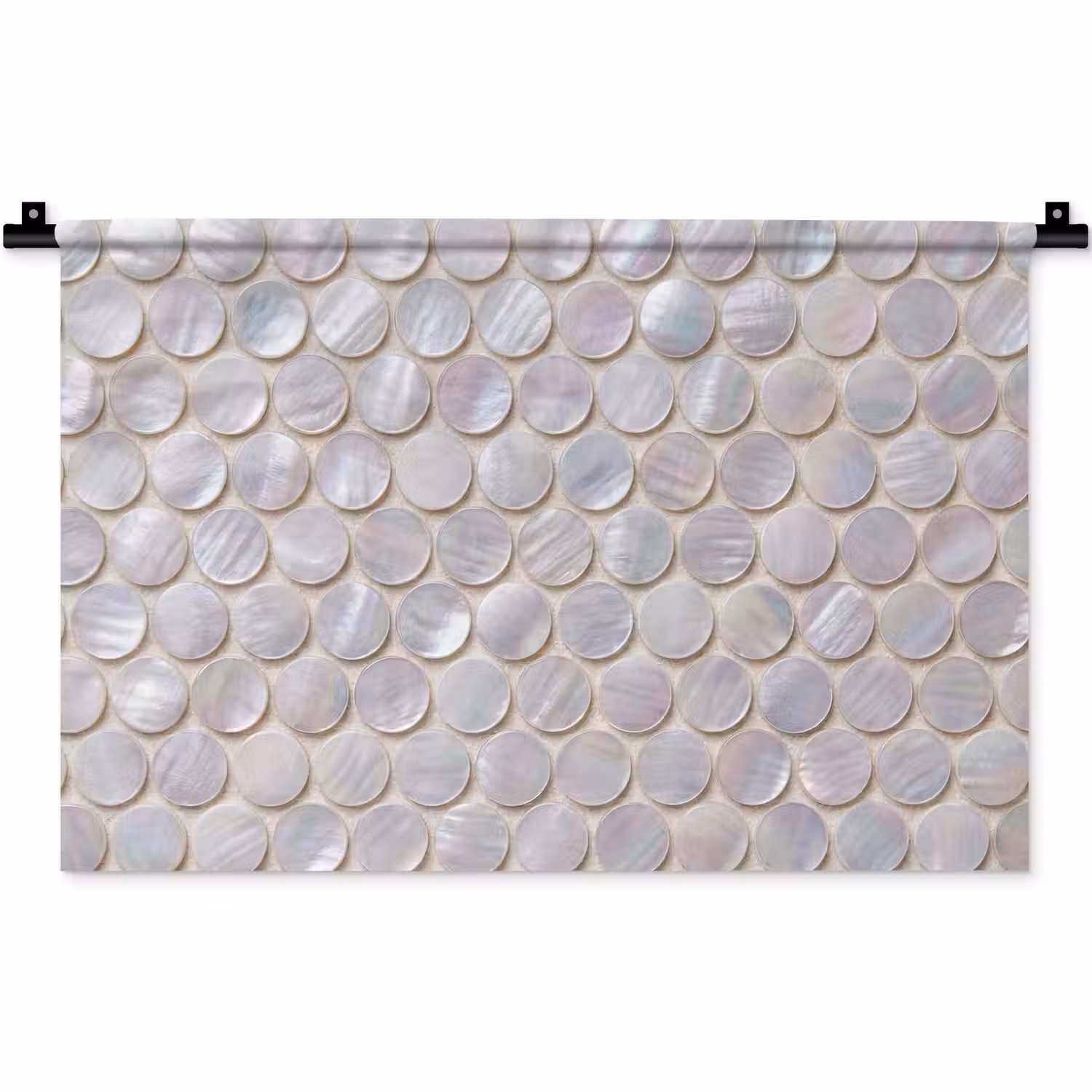 Patroon - Cirkels - Abstract - Modern - Wit Wandkleed katoen klein -zz3d