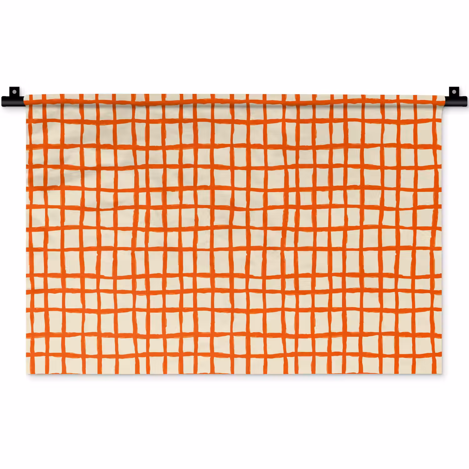 Patroon - Lijnen - Oranje Wandkleed katoen klein 269 -zz3d