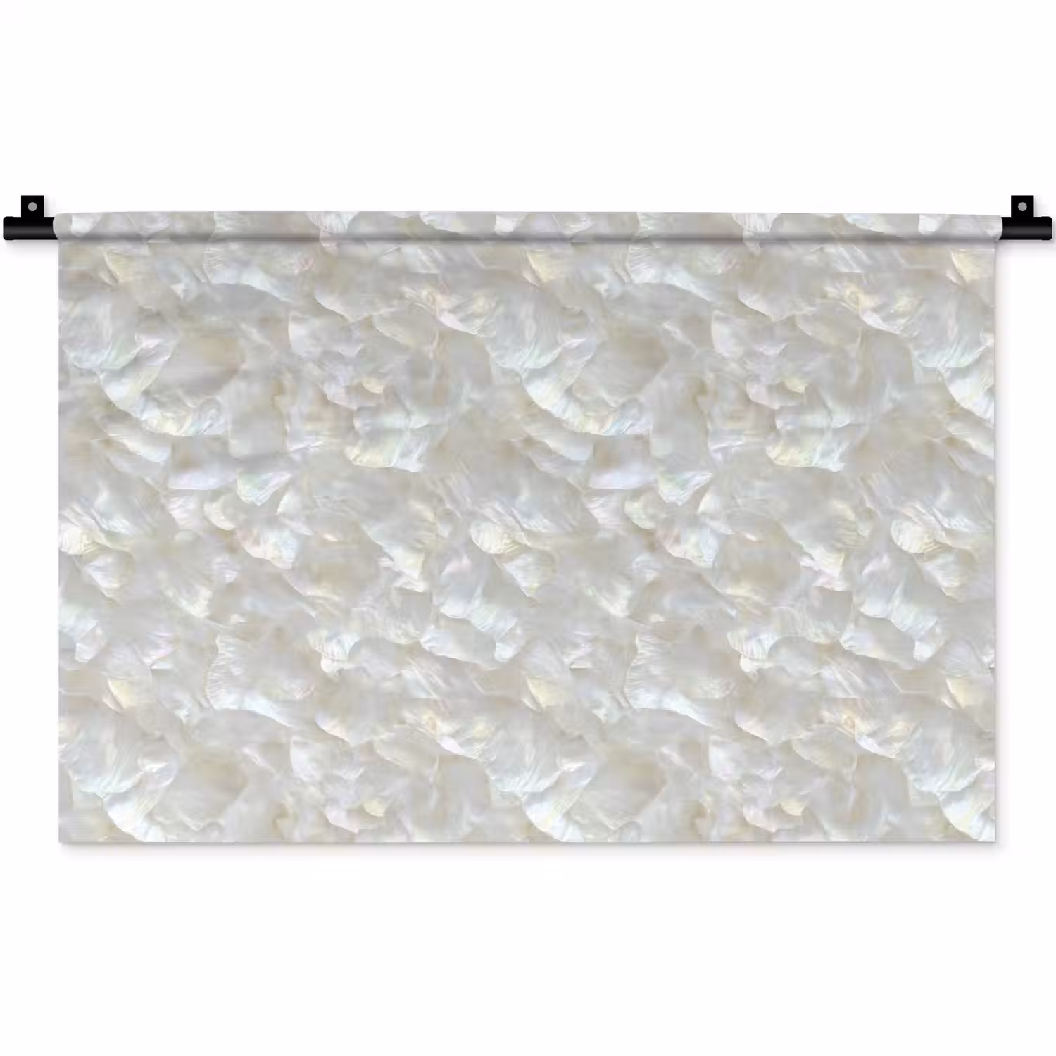 Parelmoerglans - Wit - Schelp Wandkleed katoen klein 269 -zz3d