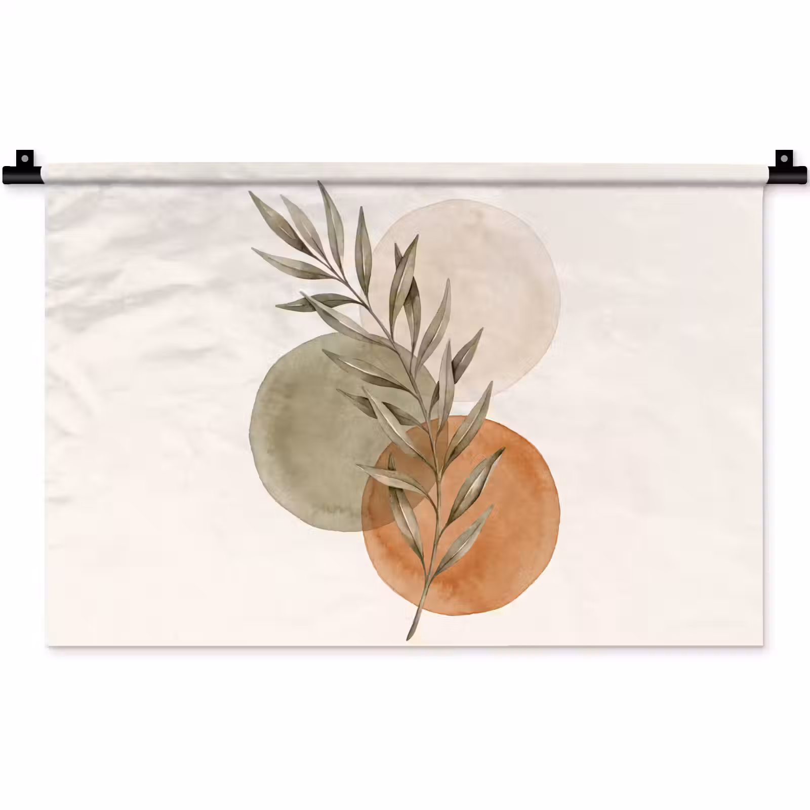 Wall Hanging - Plant - Circles - Abstract - Plant - Cirkels - Abstract Wandkleed katoen klein