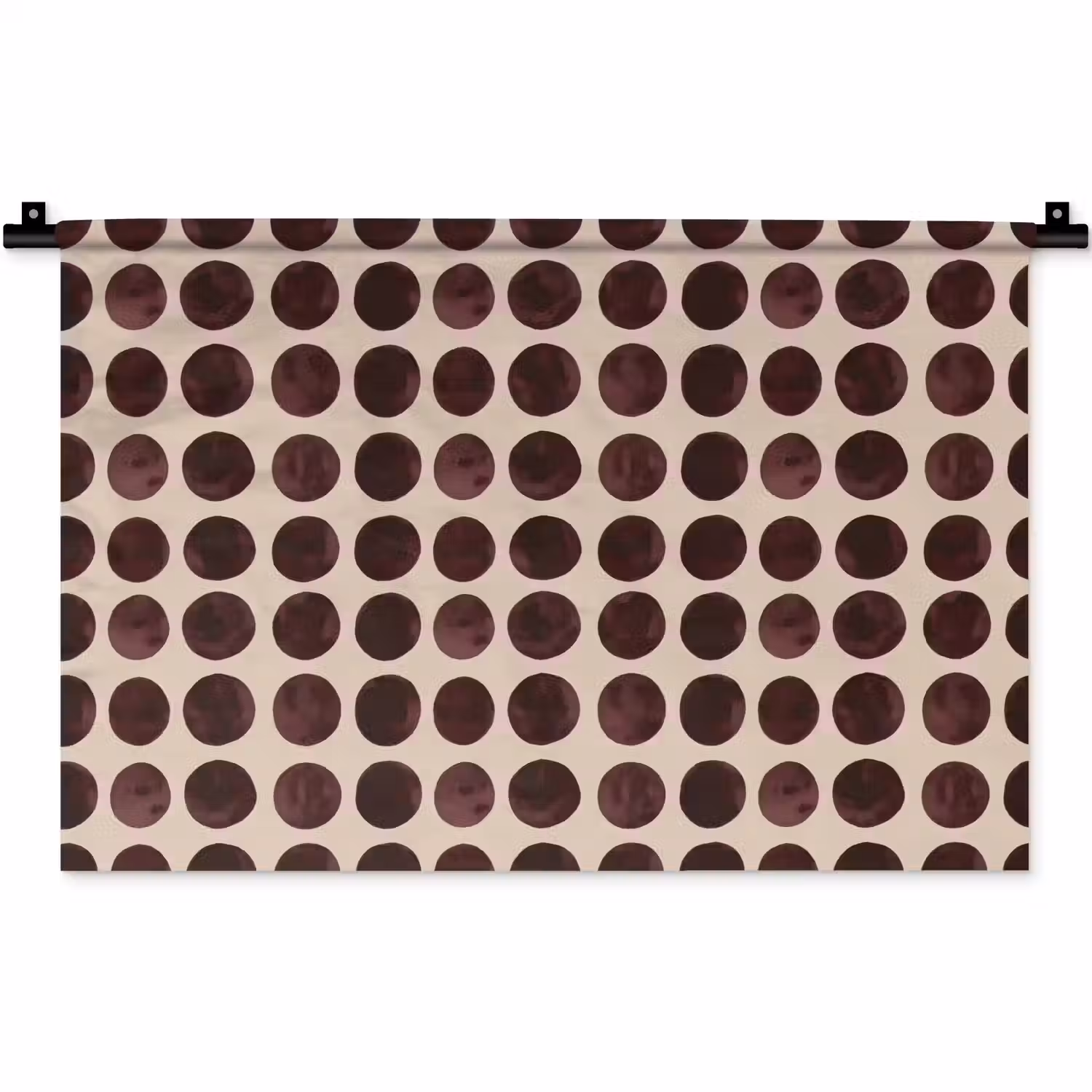 Stippen - Patroon - Bruin Wandkleed katoen klein 269 -zz3d