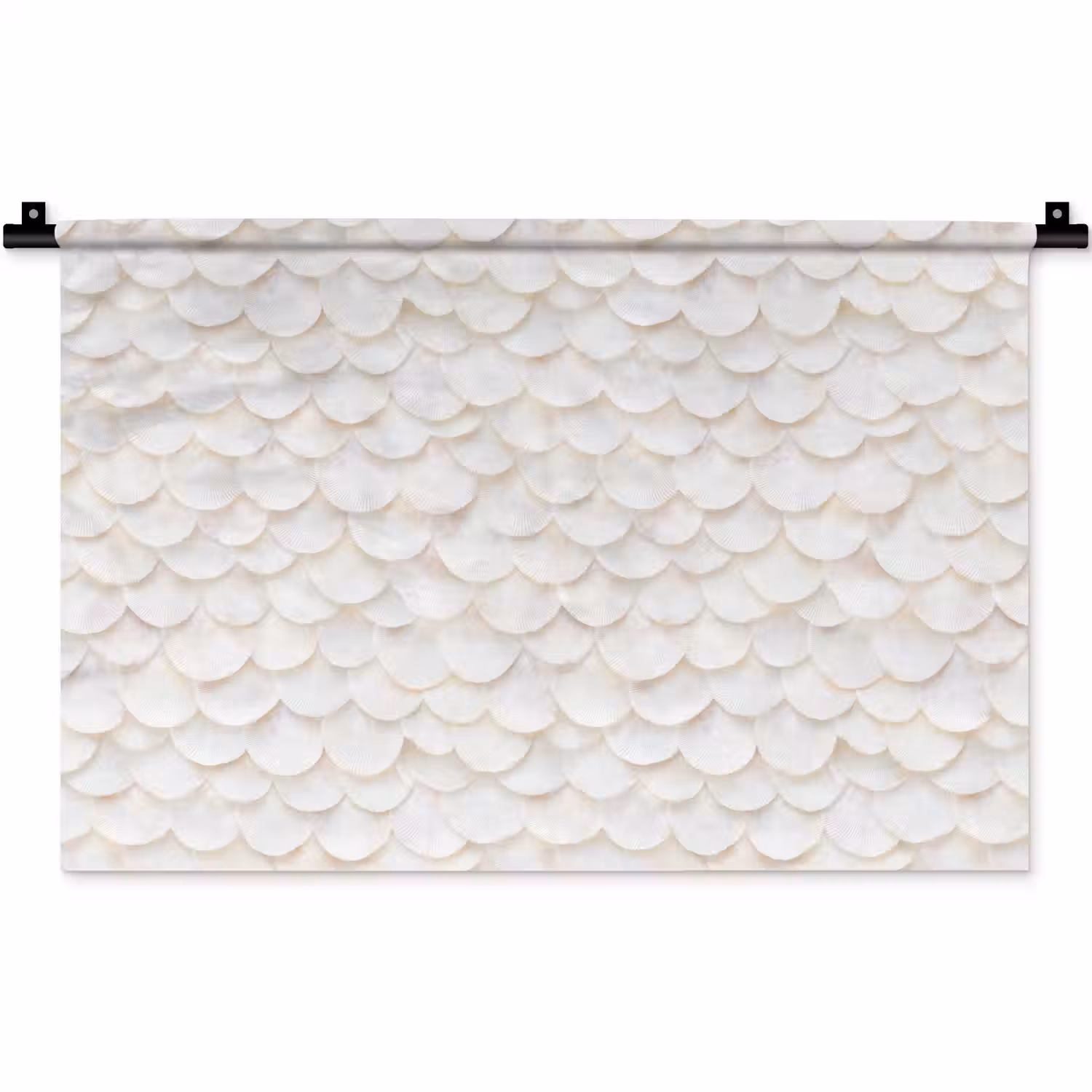 Schubben - Wit - Elegant Wandkleed katoen klein 269 -zz3d