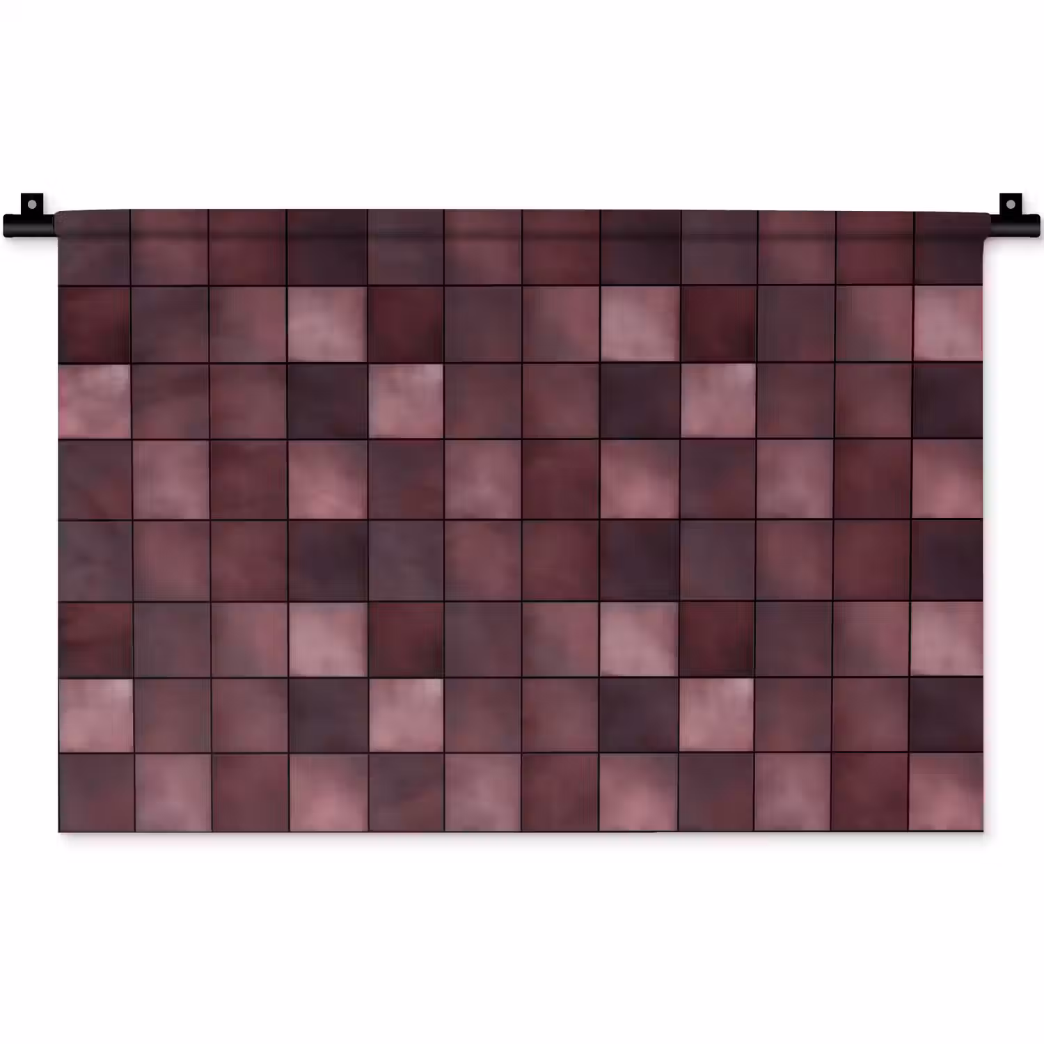 Vierkant - Tegel - Patroon - Paars Wandkleed katoen klein 269 -zz3d
