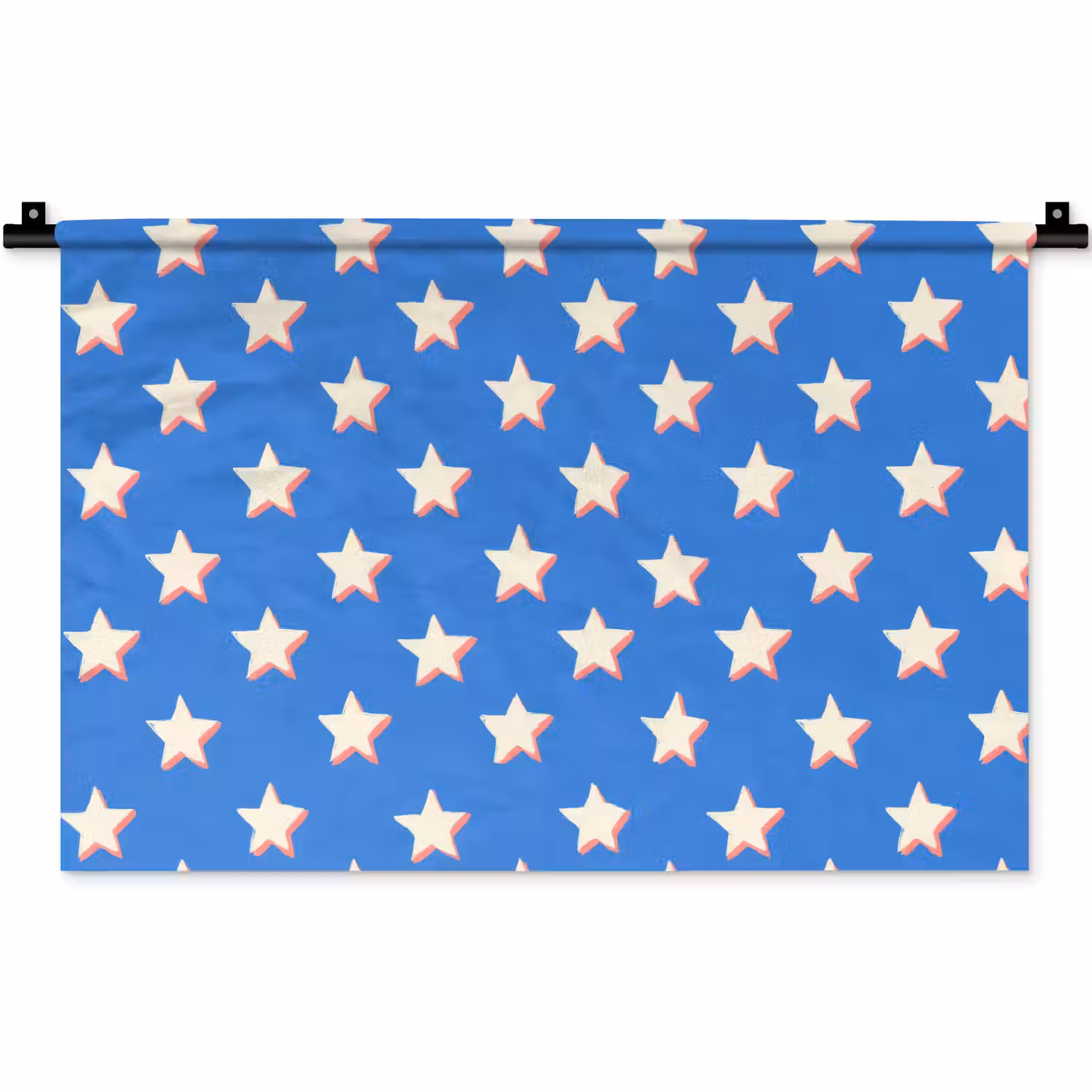 Sterren - Patroon - Blauw Wandkleed katoen klein 269 -zz3d