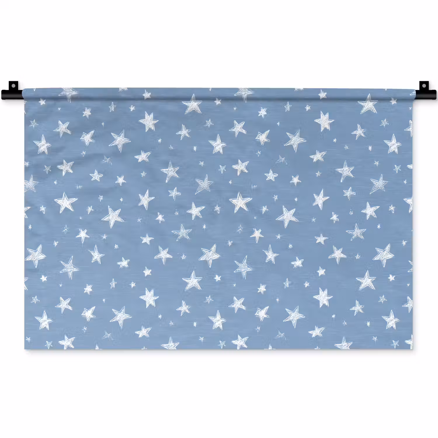 Sterretjes - Patroon - Blauw Wandkleed katoen klein 269 -zz3d