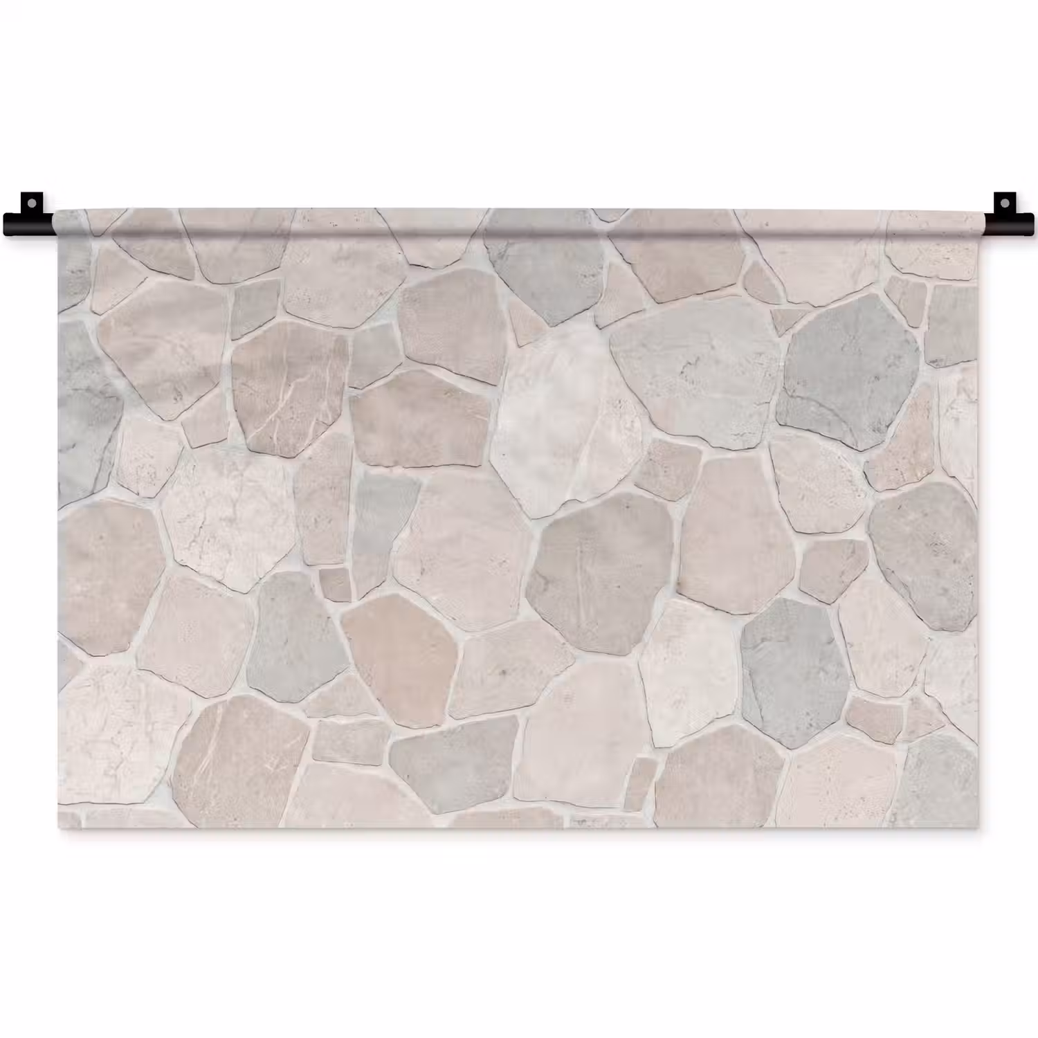 Steen - Patroon - Textuur - Beige Wandkleed katoen klein -zz3d