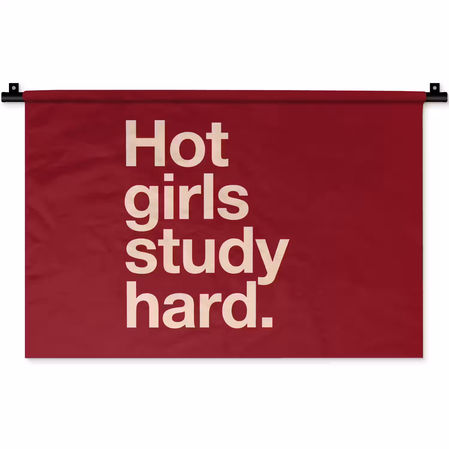 Tekst - Studie - Motivatie - Modern - Rood Wandkleed katoen klein -zz3d