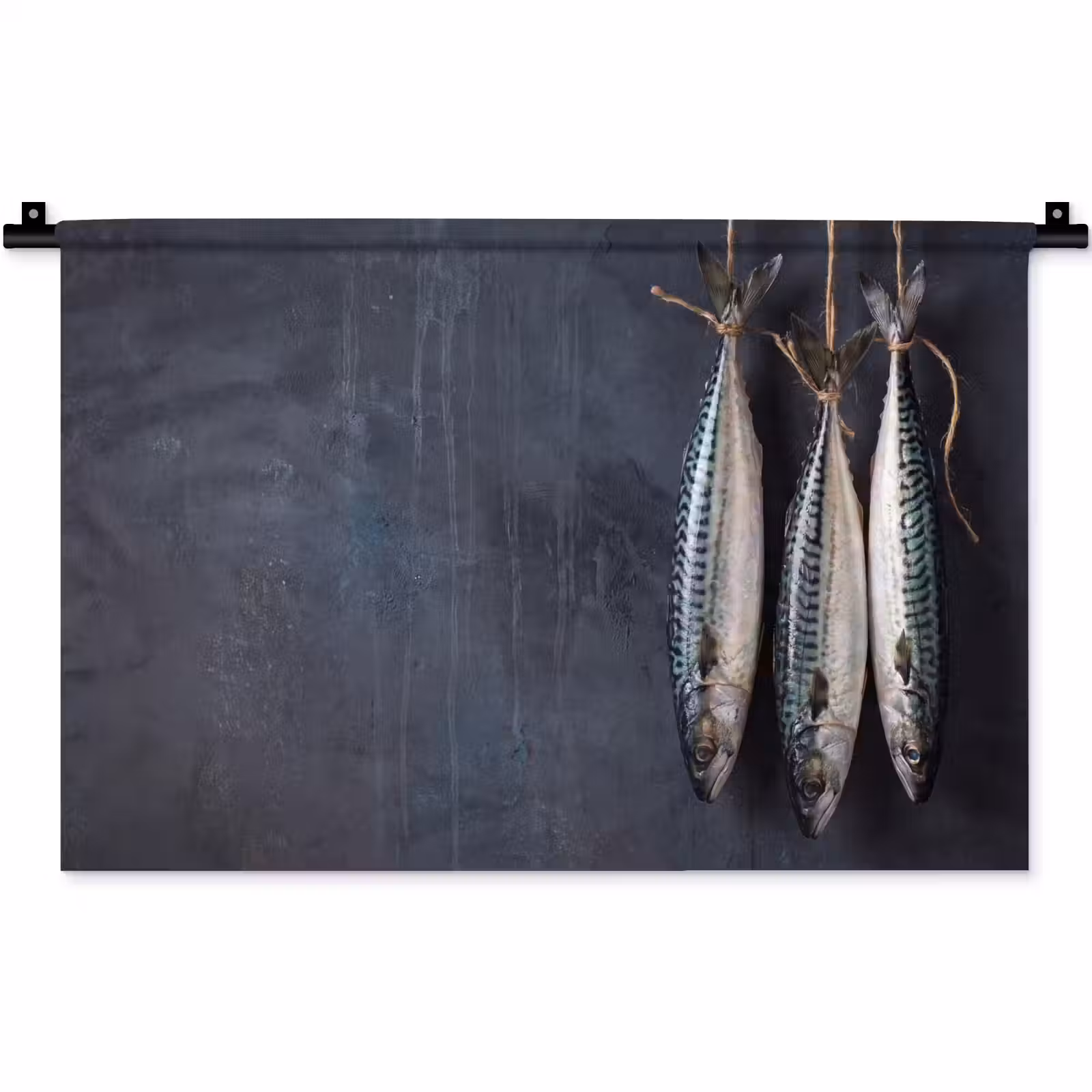 Wall Hanging - Three Fish - Rope - Drie vissen - Touw Wandkleed katoen klein