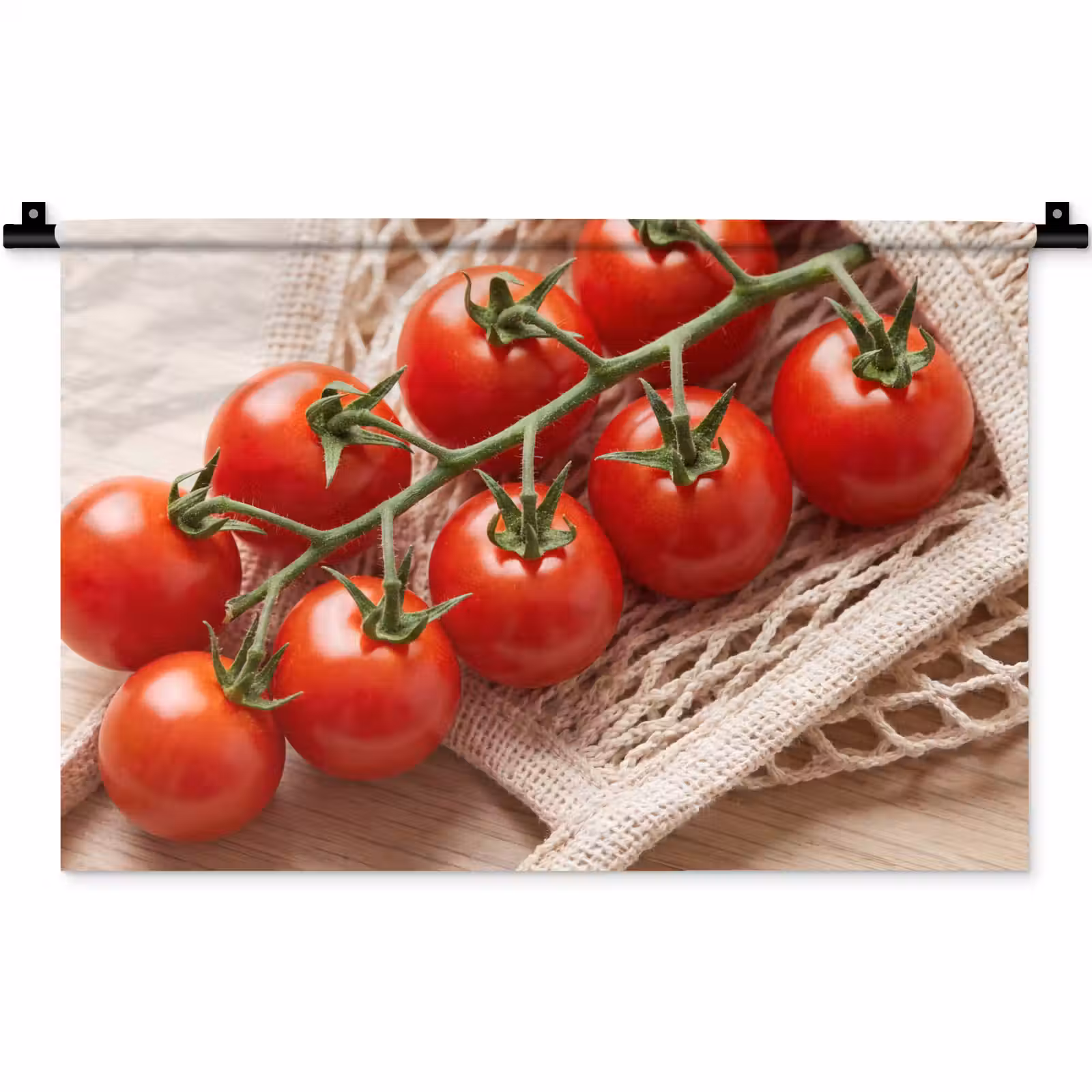 Wall Hanging - Tomatoes - Fresh - Food - Tomaten - Vers - Eten Wandkleed katoen klein