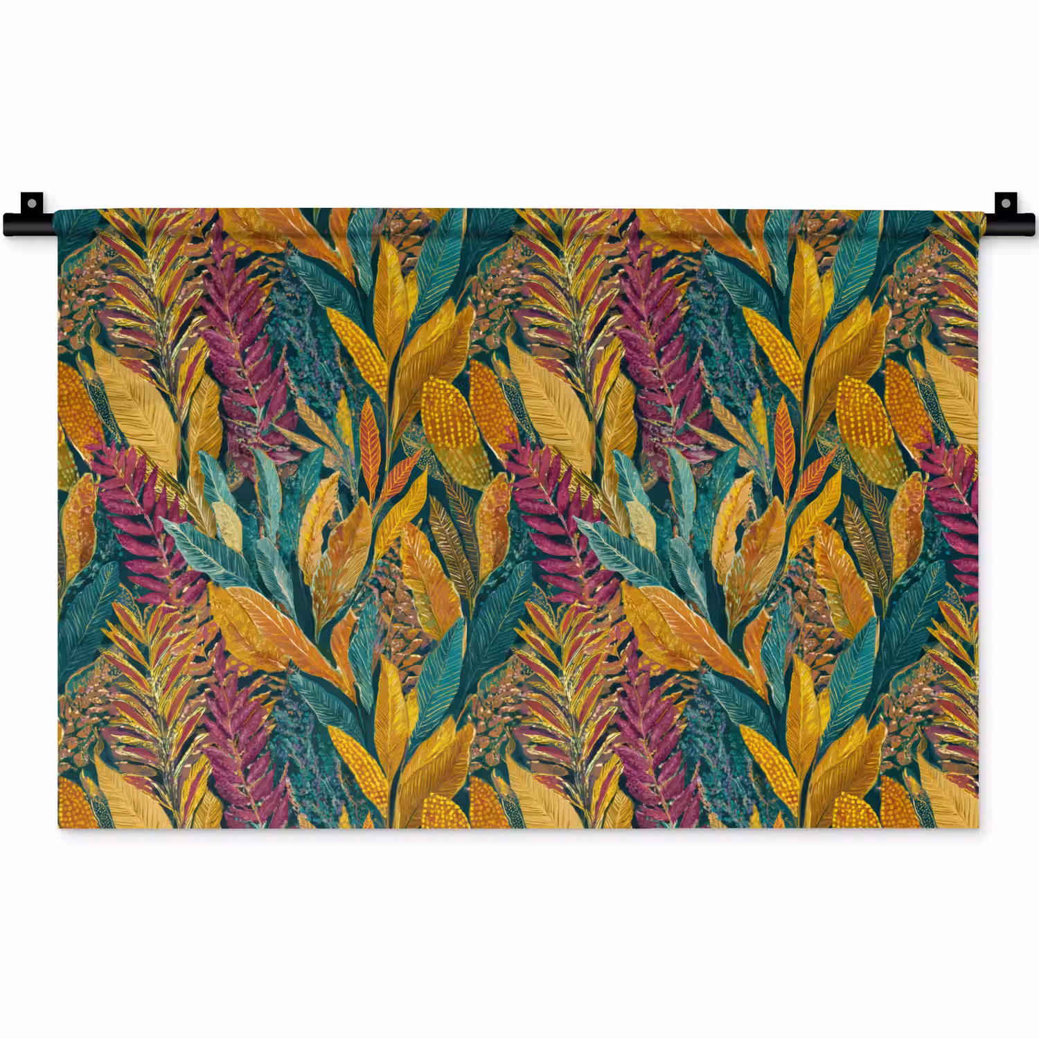 Tropische - Botanisch - Patroon - Kleurrijk - Exotisch Wandkleed katoen klein 269 -zz3d