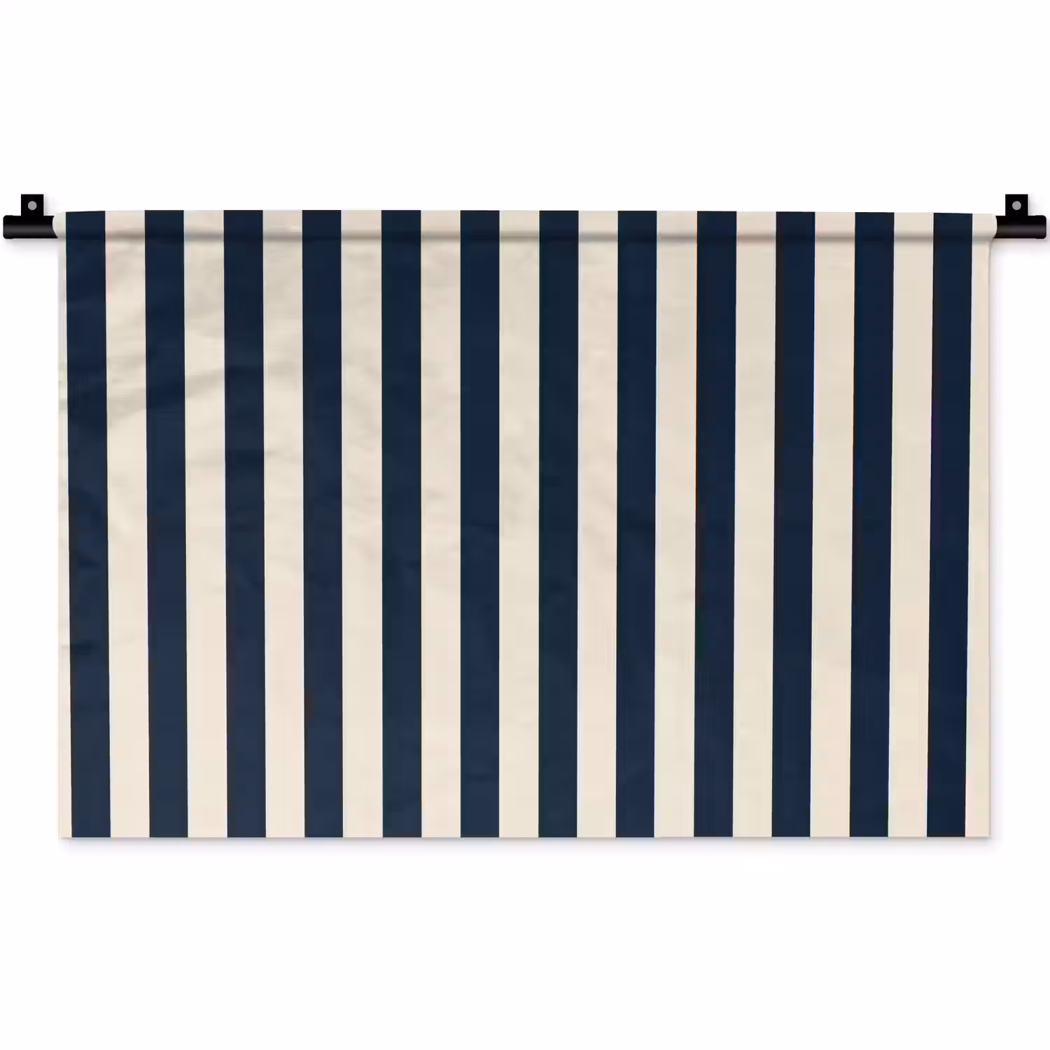 Verticale strepen - Blauw - Crème Wandkleed katoen klein 269 -zz3d