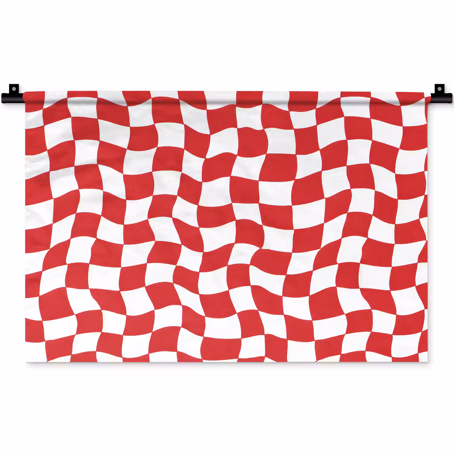 Golvend - Patroon - Rood Wandkleed katoen klein 269 -zz3d