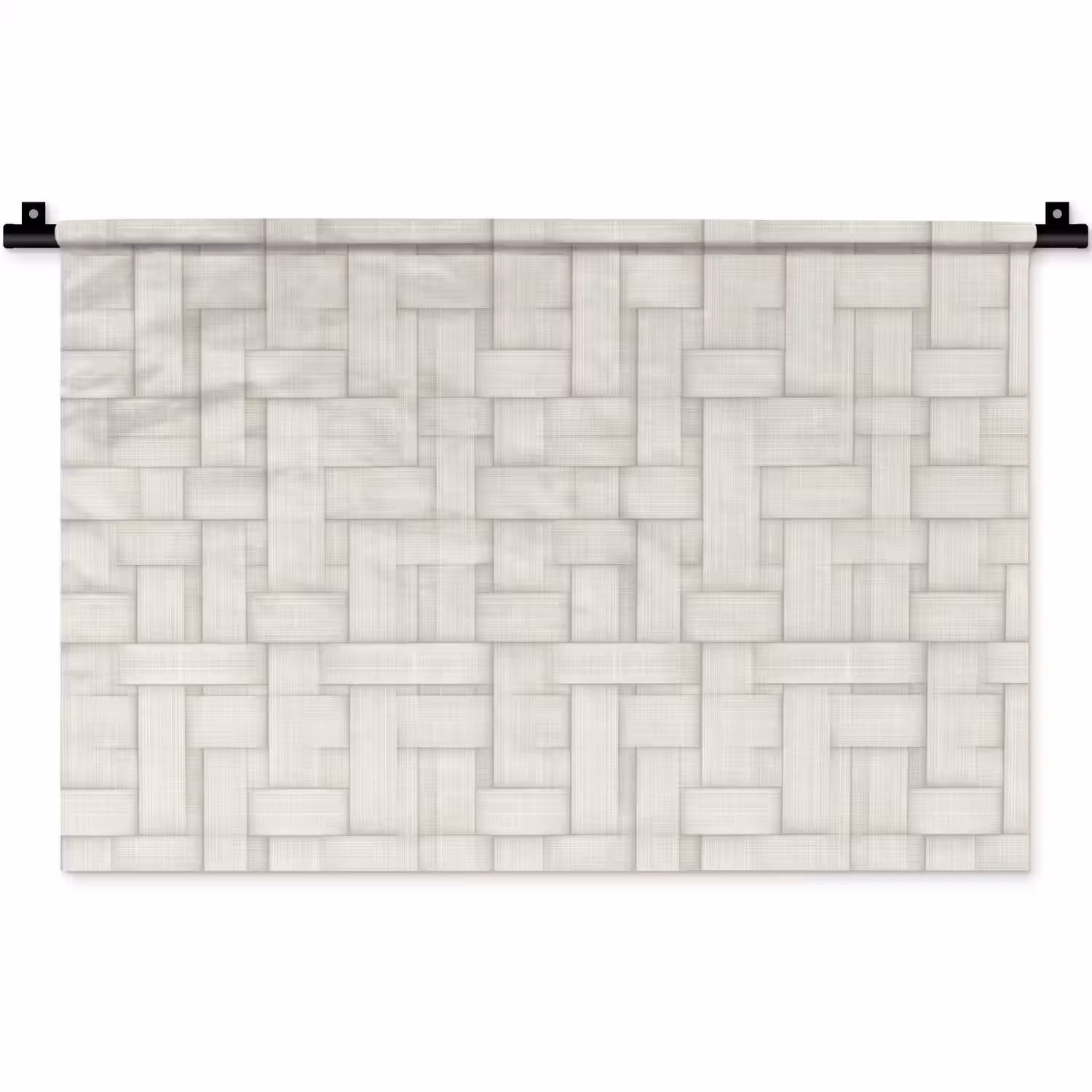 Vlechtwerk - Banen - Beige Wandkleed katoen klein 269 -zz3d