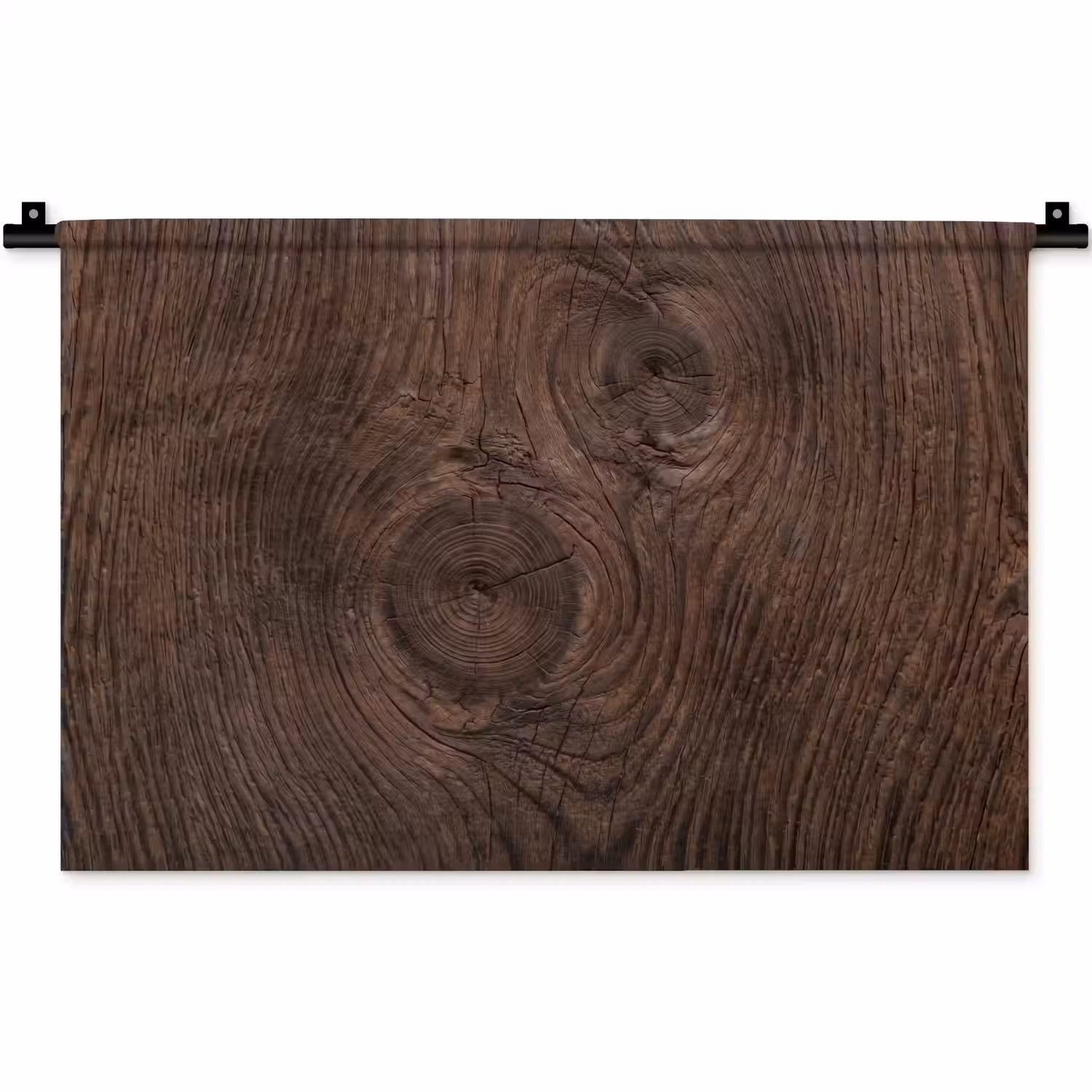 Houtnerf - Textuur - Patroon - Bruin - Rustiek Wandkleed katoen klein -zz3d
