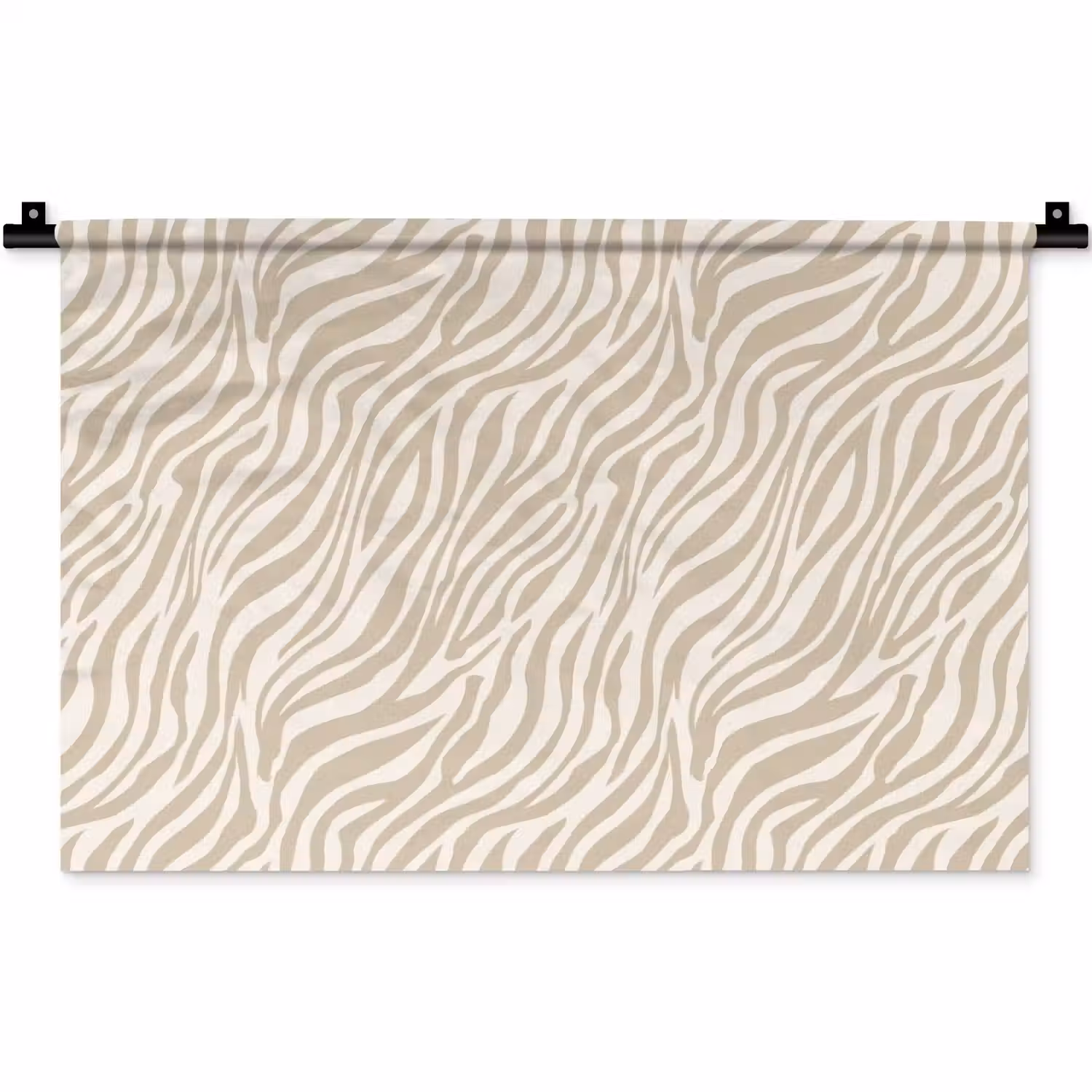 Zebra - Patroon - Beige Wandkleed katoen klein 269 -zz3d