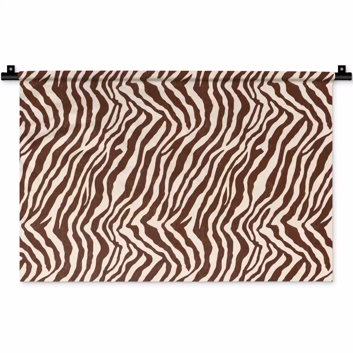 Zebra - Patroon - Zwart - Wit Wandkleed katoen klein 269 -zz3d