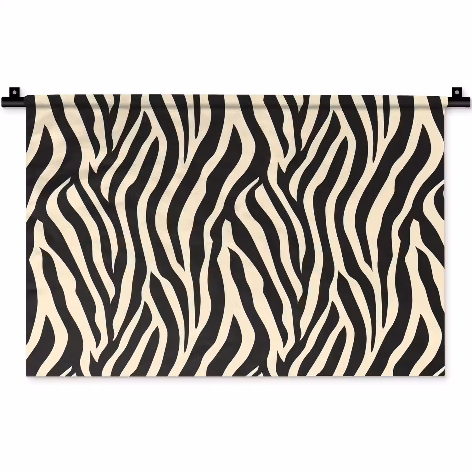 Zebra - Print - Klassiek - Zwart Wandkleed katoen klein 269 -zz3d