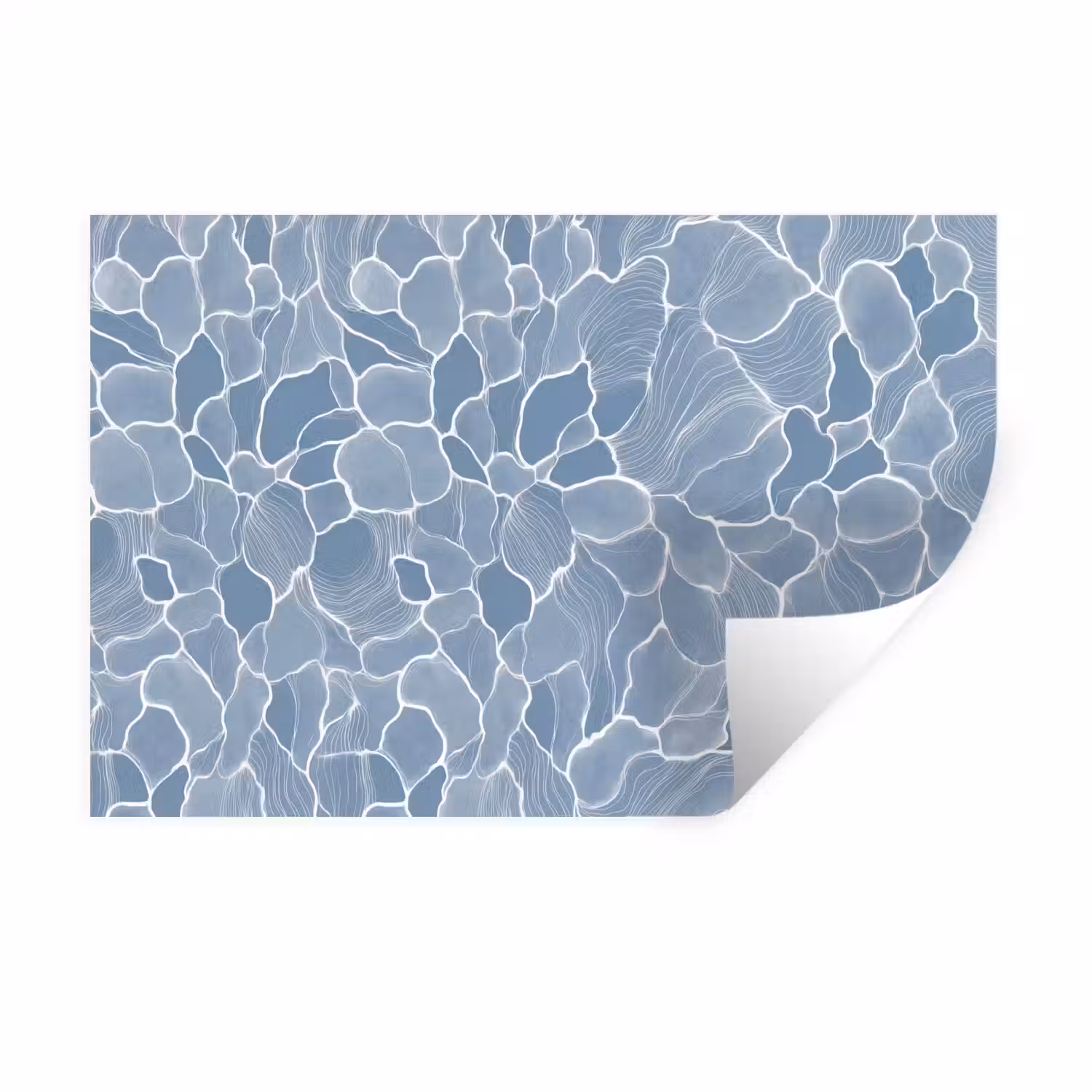 Abstract - Blauw - Bladeren Muursticker klein -3d