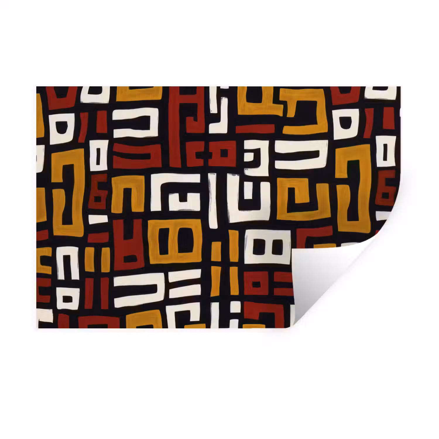 Abstract - Patroon - Rood Muursticker klein -3d