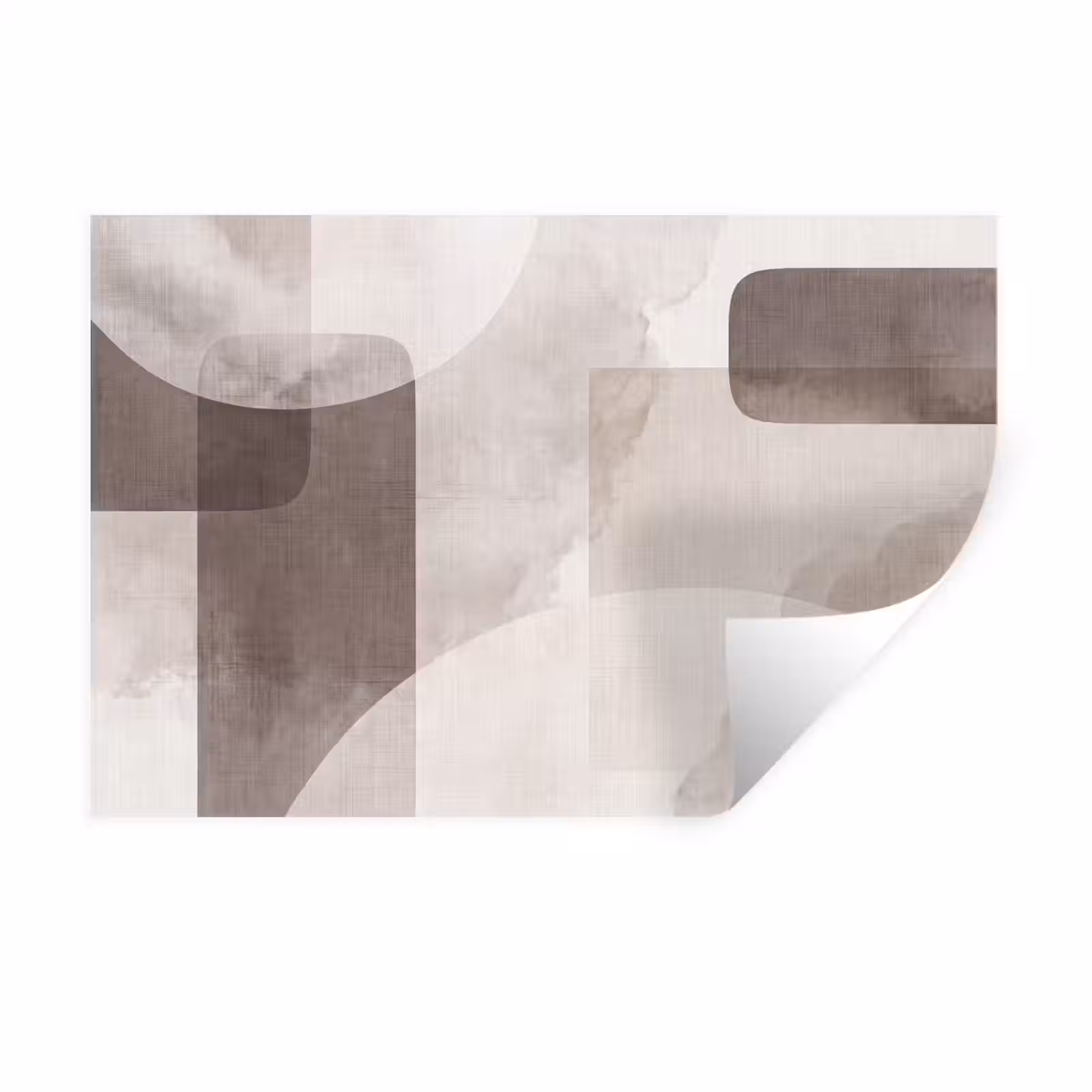 Wall Sticker - Abstract Shapes - Beige - Abstracte vormen - Beige Muursticker klein