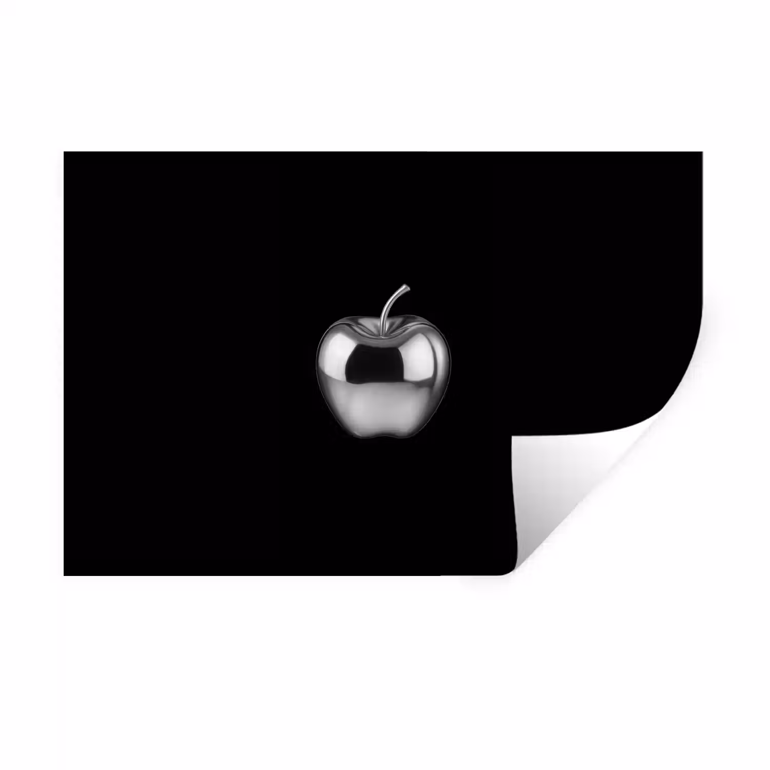 Appel - Metallic - Symmetrisch Muursticker klein -3d