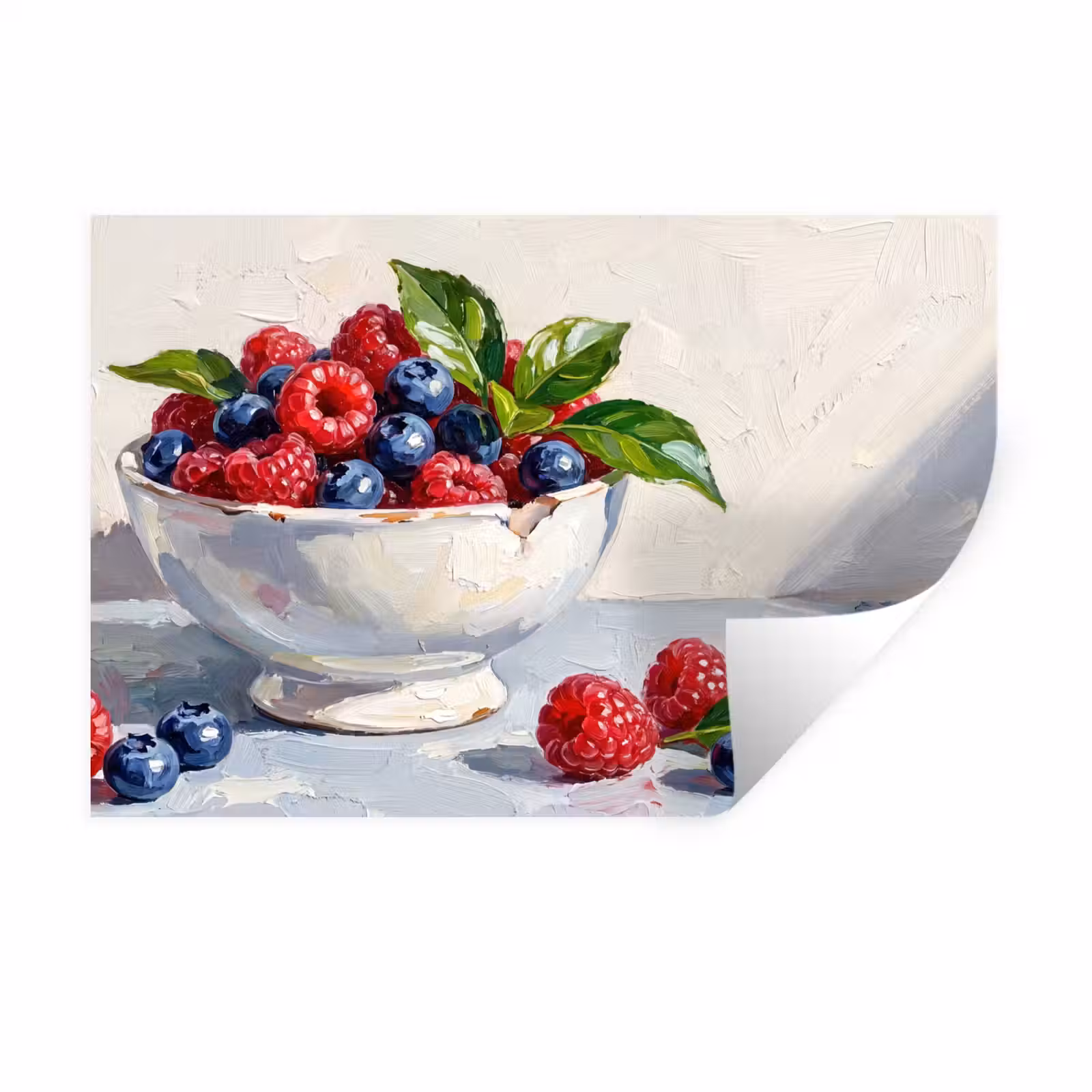 Wall Sticker - Berries - Bowl - Food - Bessen - Kom - Eten Muursticker klein