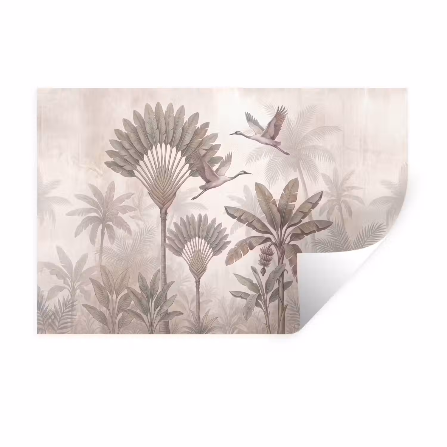 Vogel - Tropisch - Jungle - Natuur - Beige Muursticker klein -3d