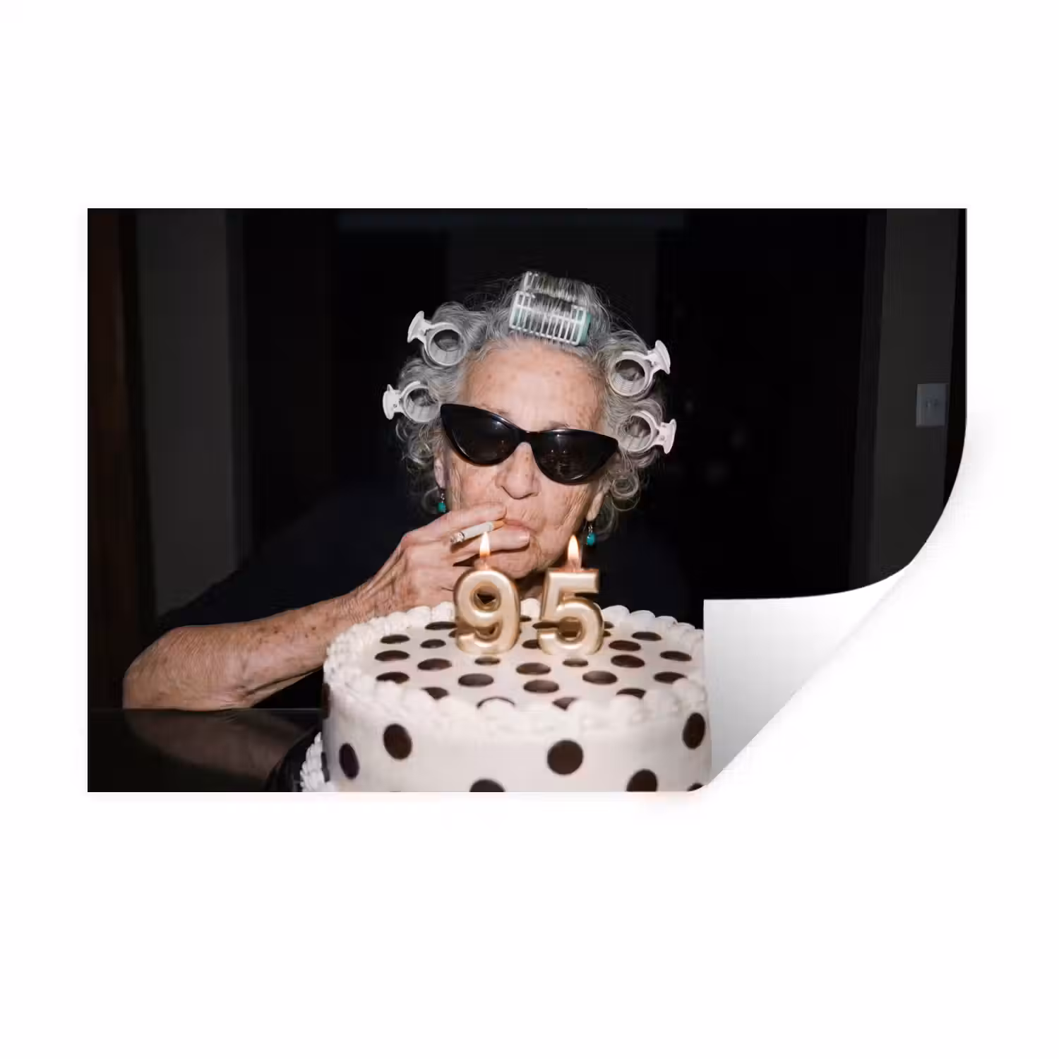 Verjaardag - Krulspeld - Oma Muursticker klein -3d