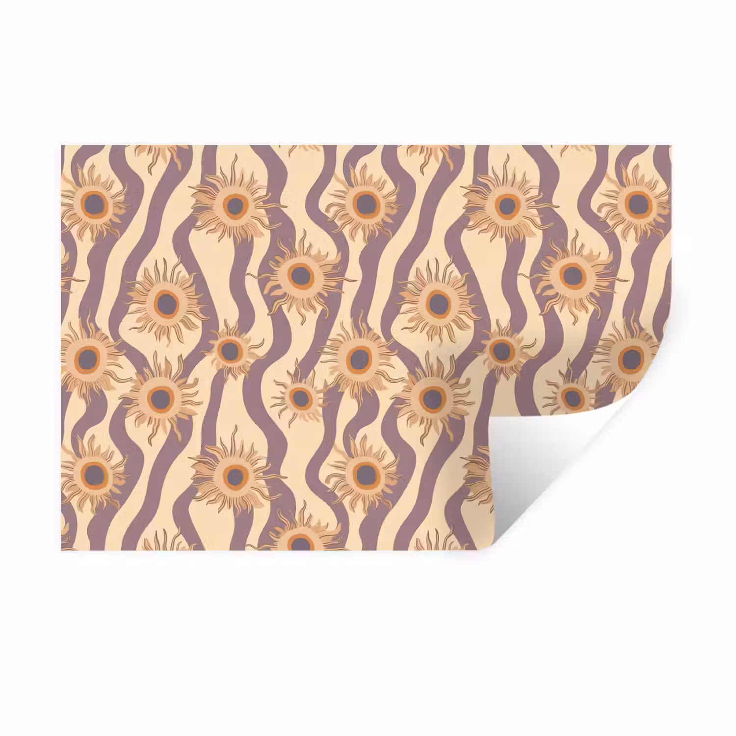 Bohemian - Vibe - Lavendelpaars Muursticker klein 286 -3d