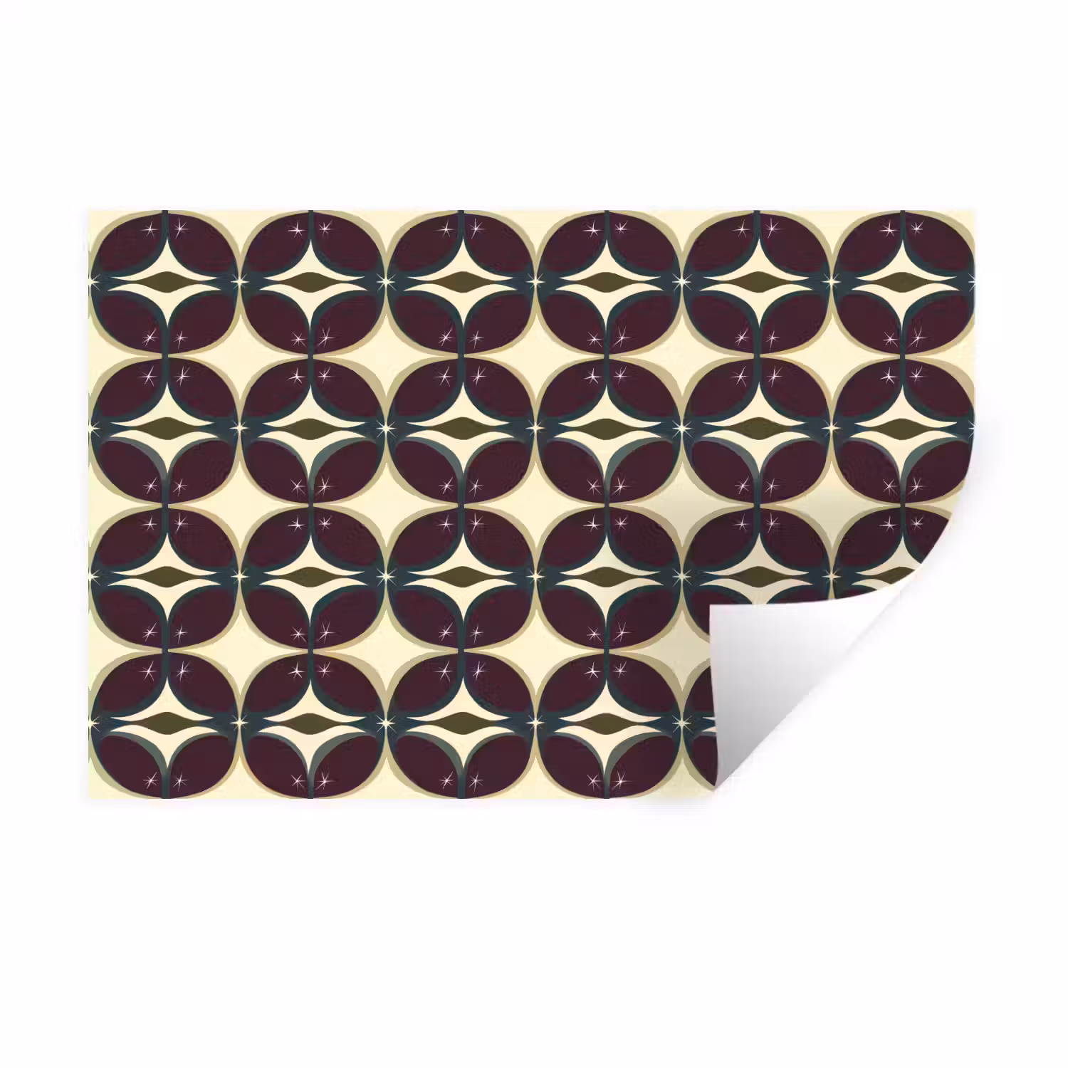 Cirkel - Retro - Kleurrijk Muursticker klein 286 -3d