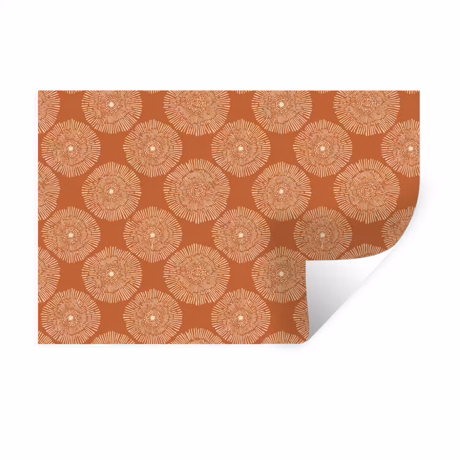 Cirkels - Grafisch - Patroon - Terracotta Muursticker klein 286 -3d