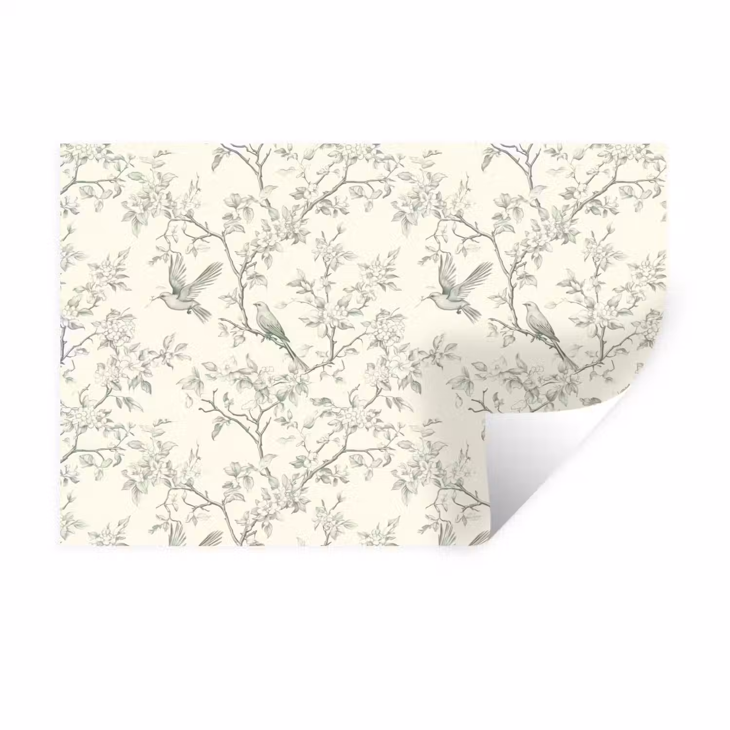 Klassiek - Vogels - Groen Muursticker klein 286 -3d